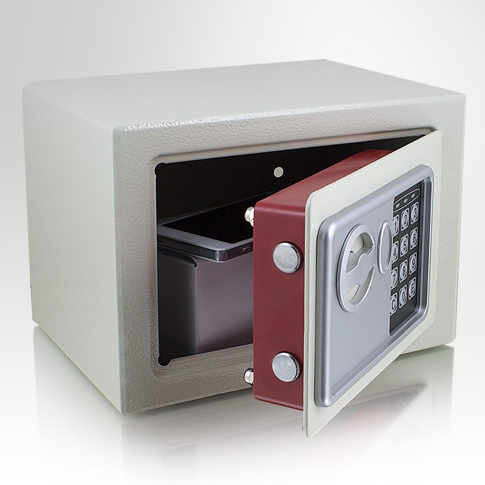 Elektronischer Minisafe, Lichtgrau