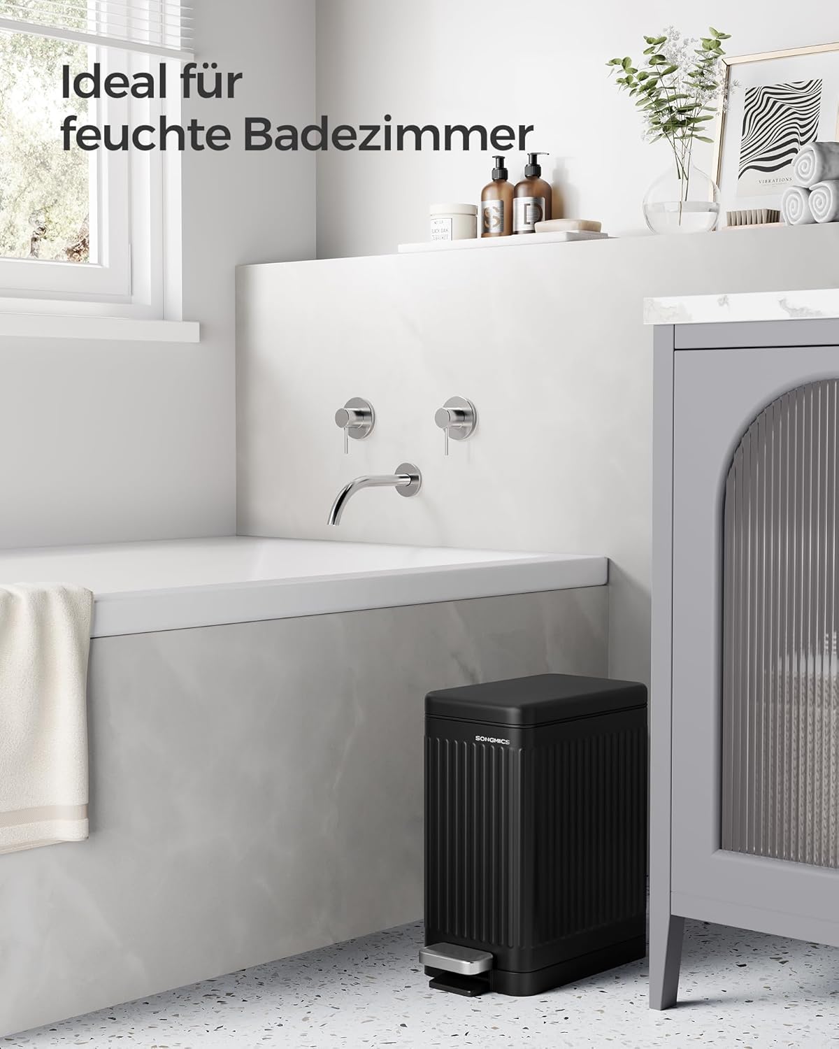 Kosmetikeimer, tintenschwarz