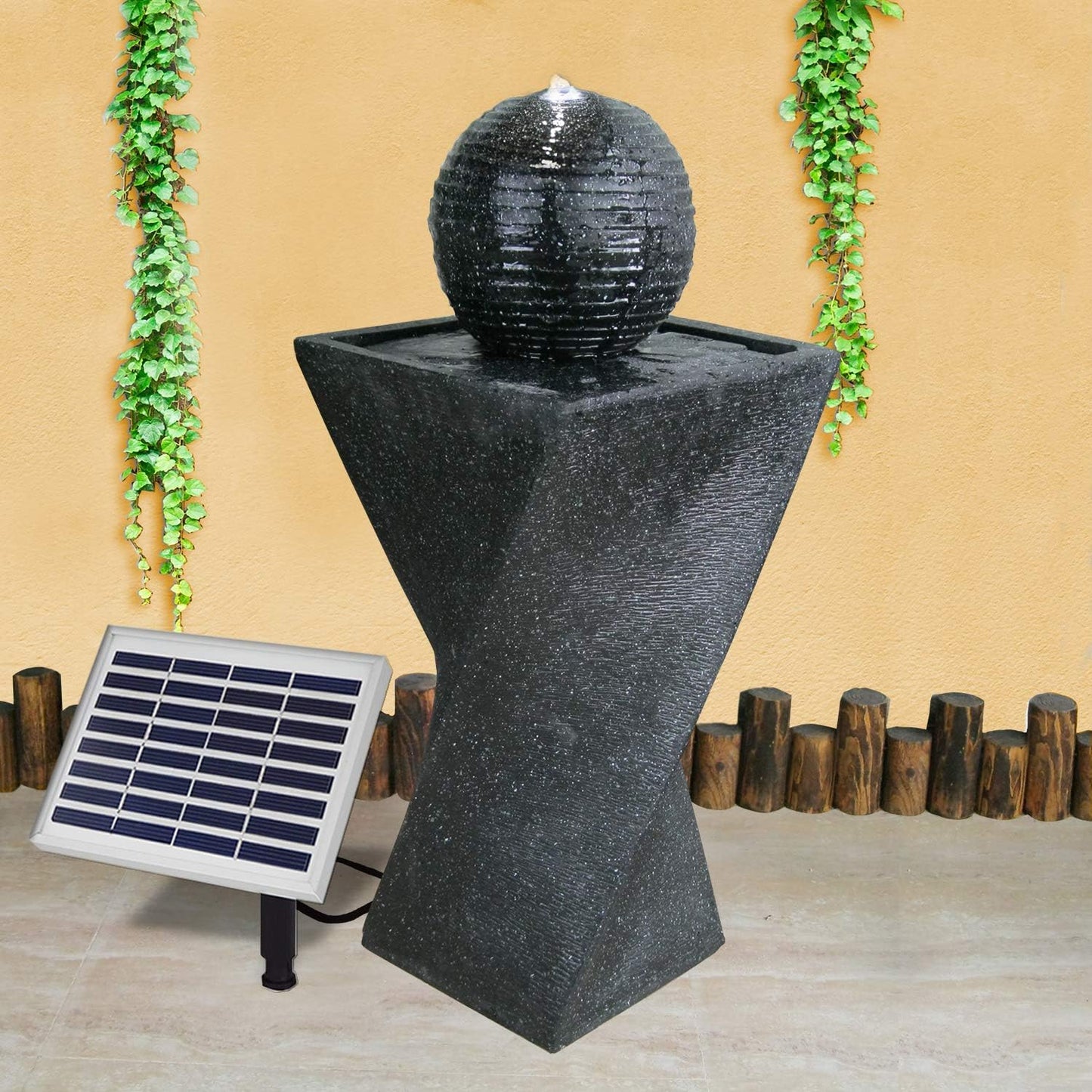 Solarbrunnen mit LED
