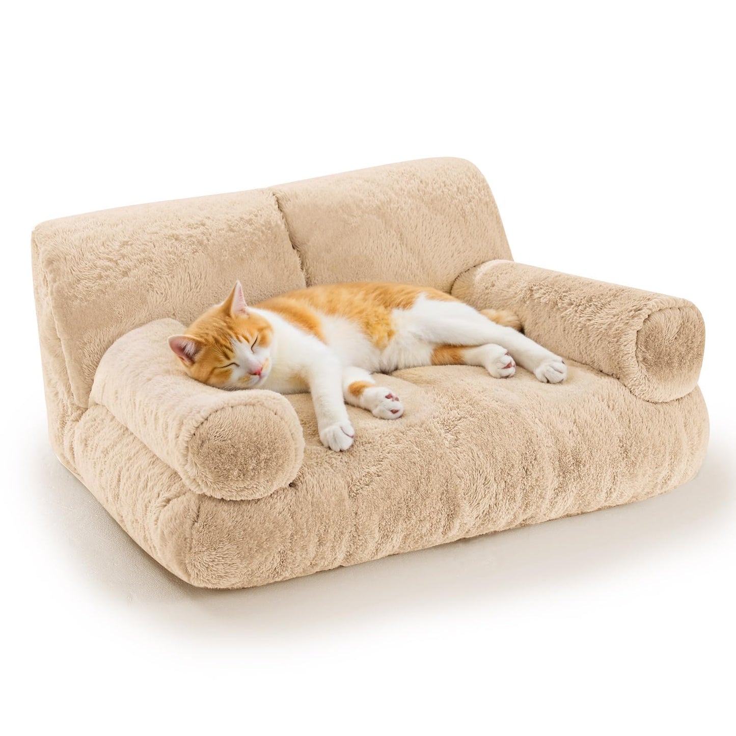 Orthopädisches Katzensofa mit abnehmbarem Bezug, Tea Milk Color 1