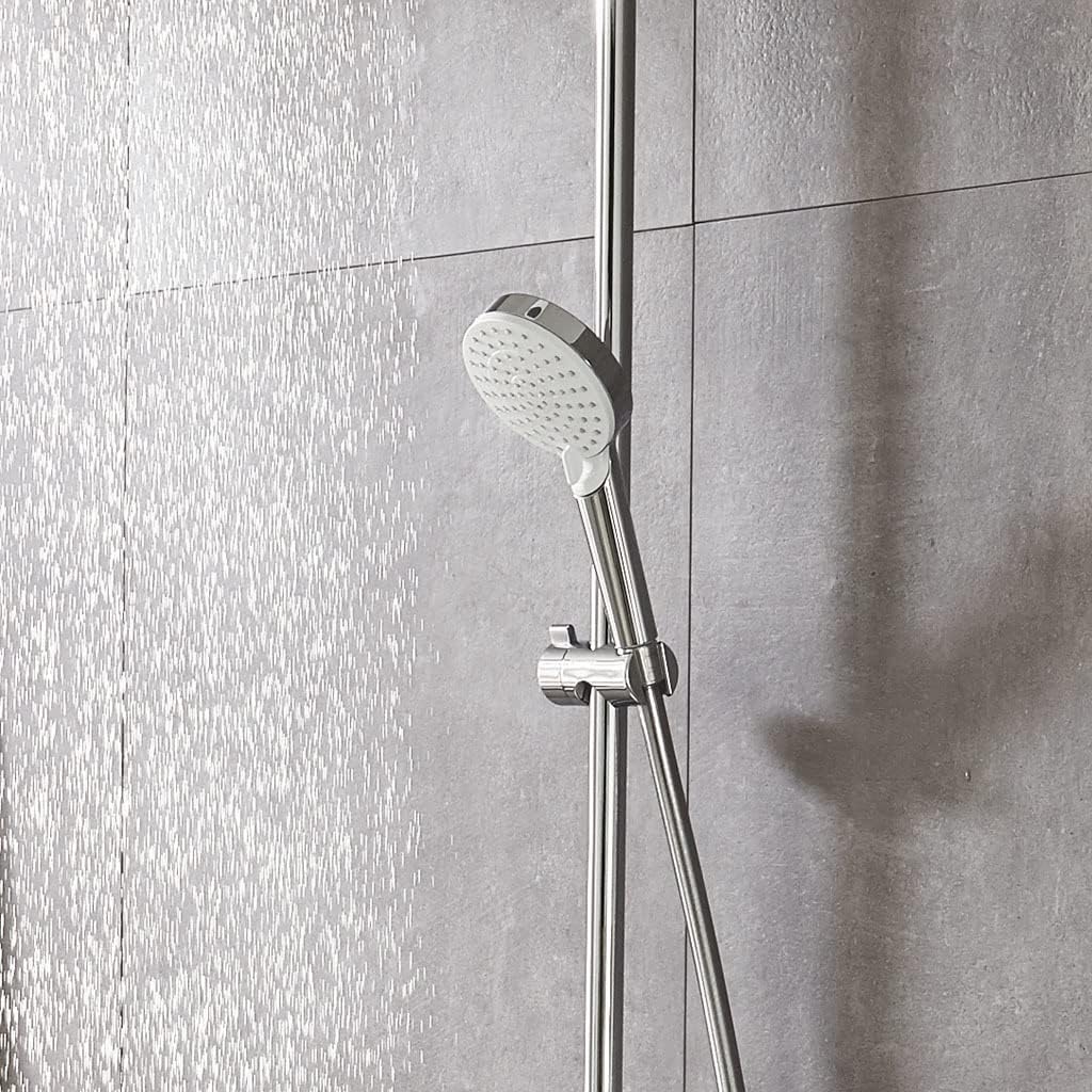 Wassersparender Duschkopf Raindance Select S 120, Weiss/Chrom 3 wassersparende Strahlarten