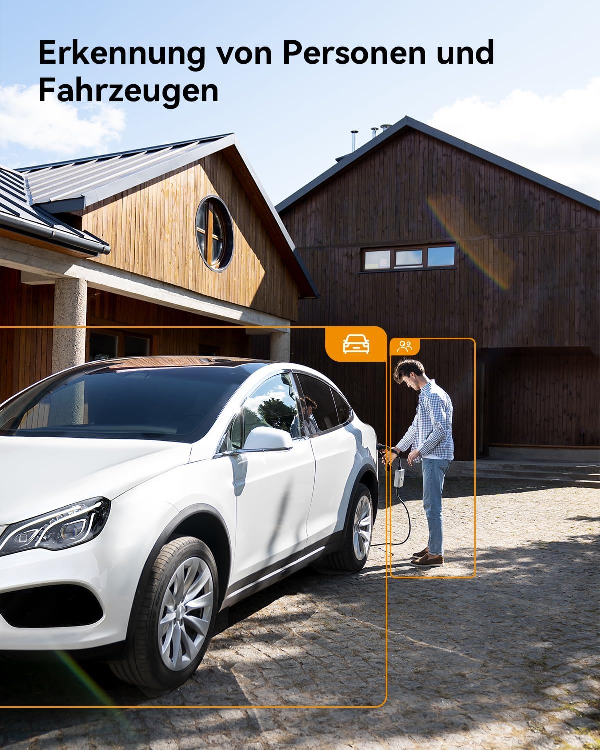 360° PTZ Überwachungskamera mit KI-Erkennung, Weiß 3k/5mp