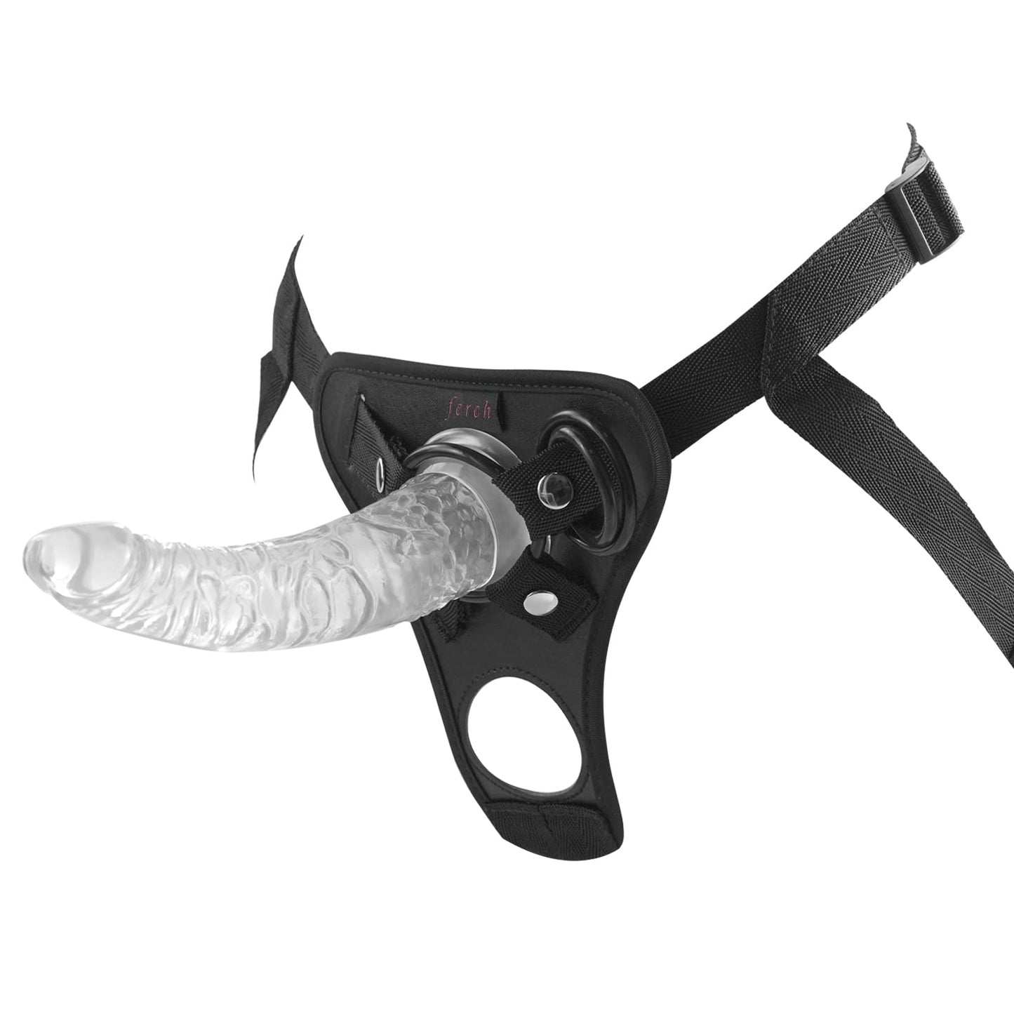 Verstellbarer Doppelseitiger Strap-on mit Saugnapf, Black