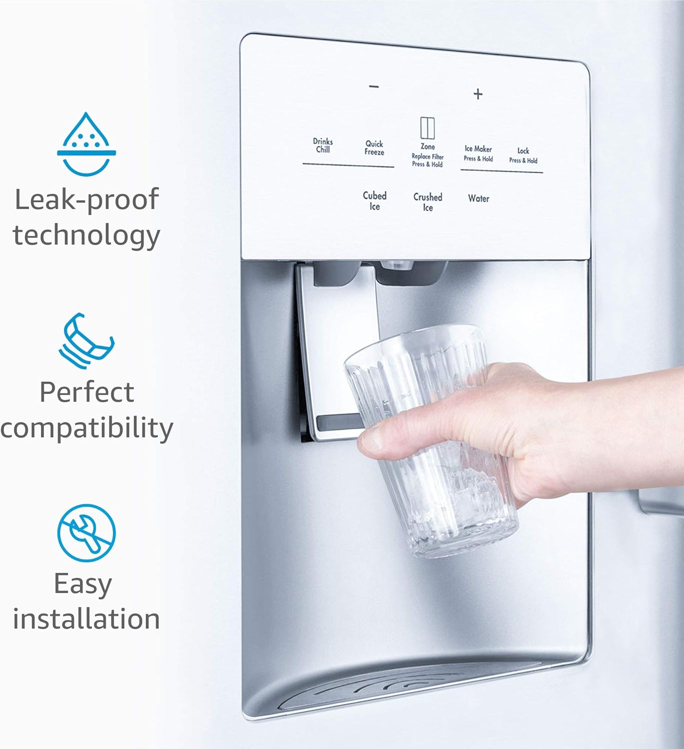 Ersatz-Wasserfilter für Kühlschrank (2 Stück)