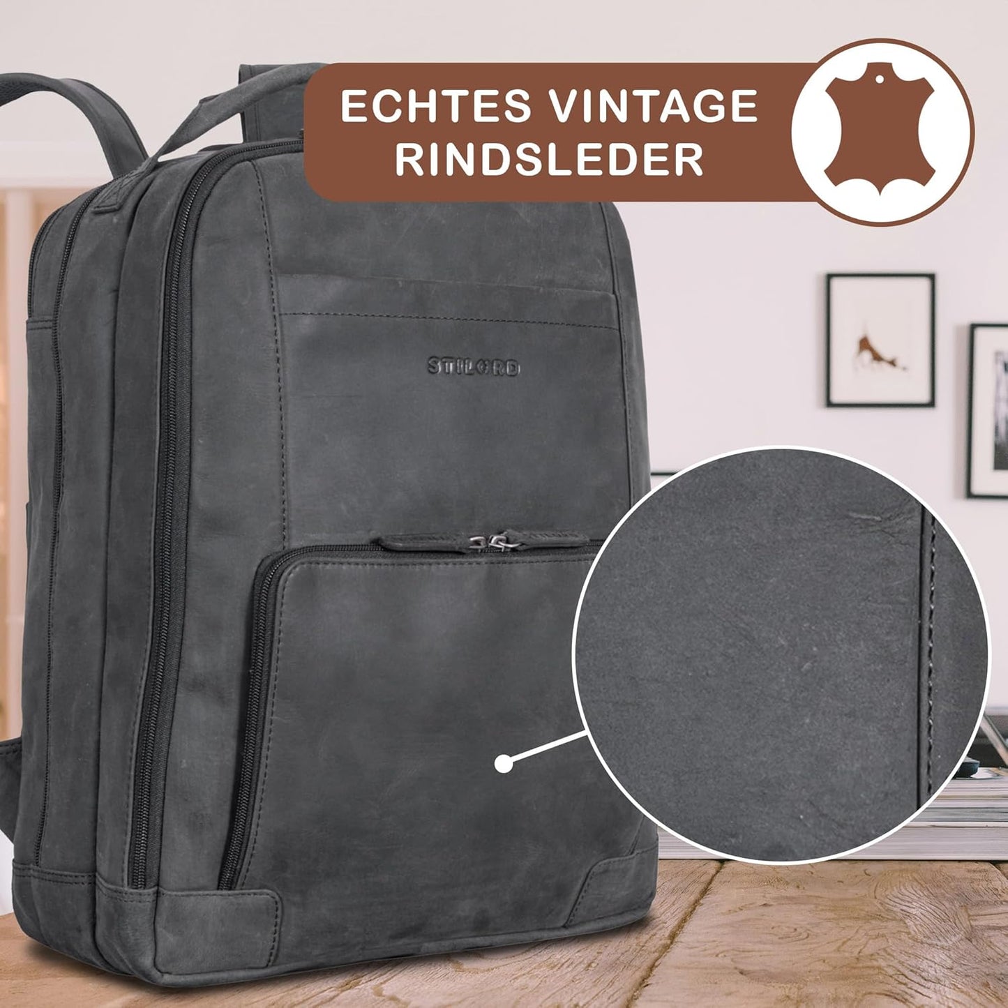 Harlow Businessrucksack, Anthrazit