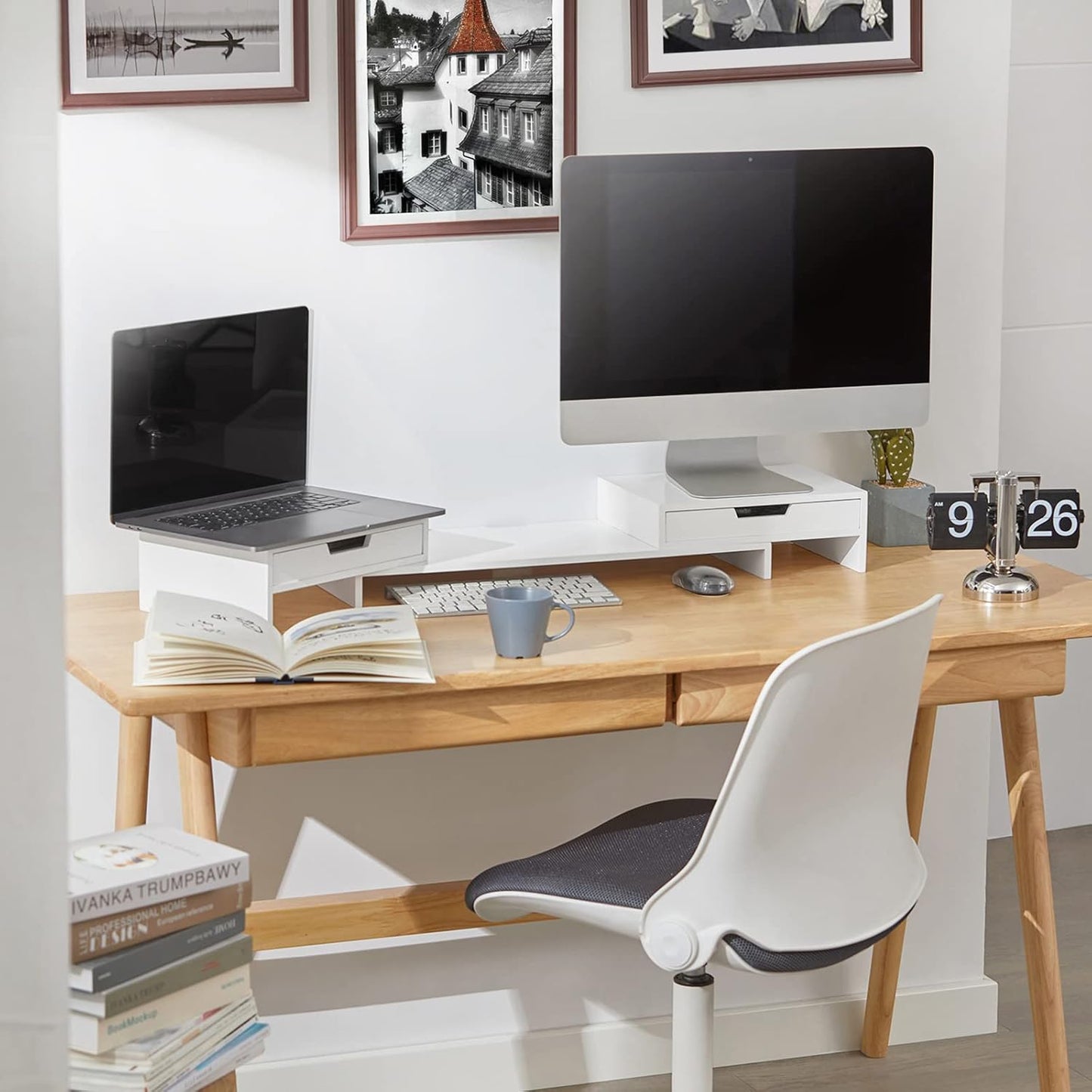 Monitorerhöhung Natalie, Weiss/MDF