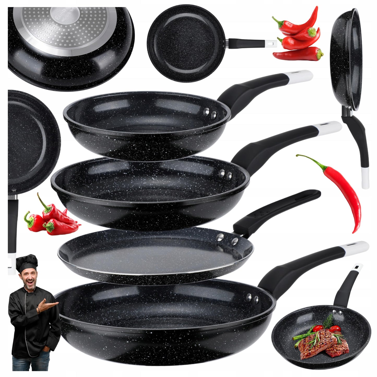 Pfannenset Induktion 4-teilig, 28 cm (11 inches)