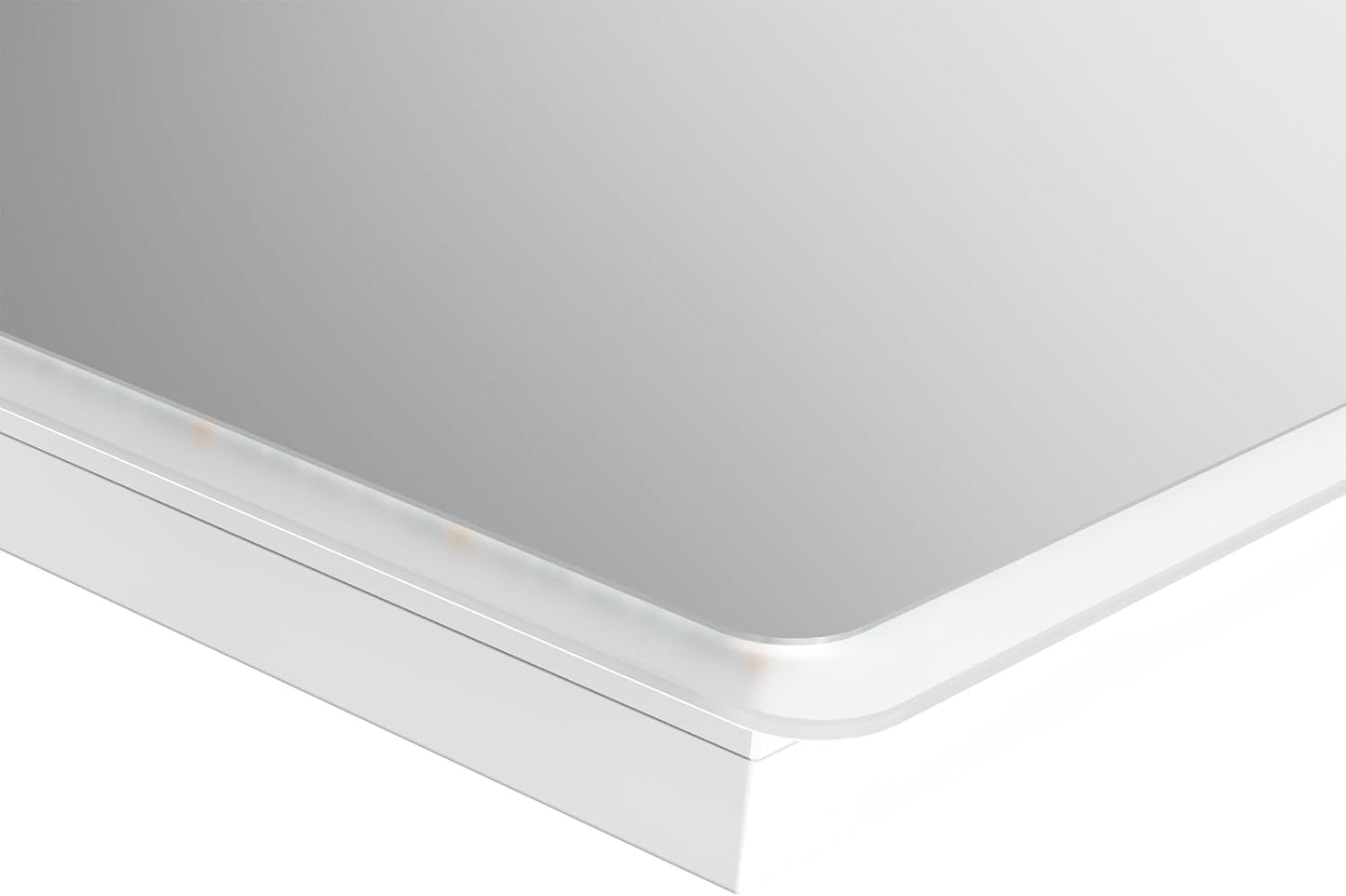 Badezimmerspiegel mit LED-Licht, energiesparend, 60L x 40B cm Silber