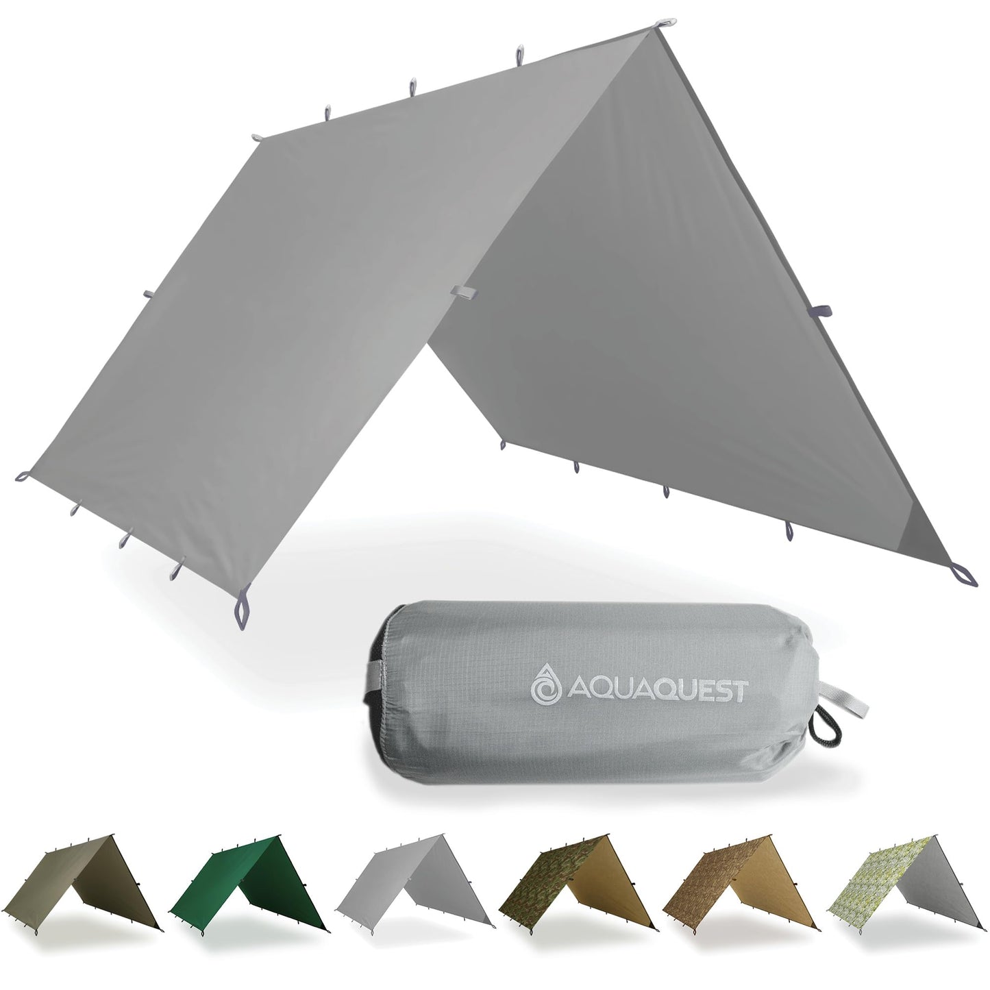 Wasserdichtes Tarp, 3 x 3 m Grau