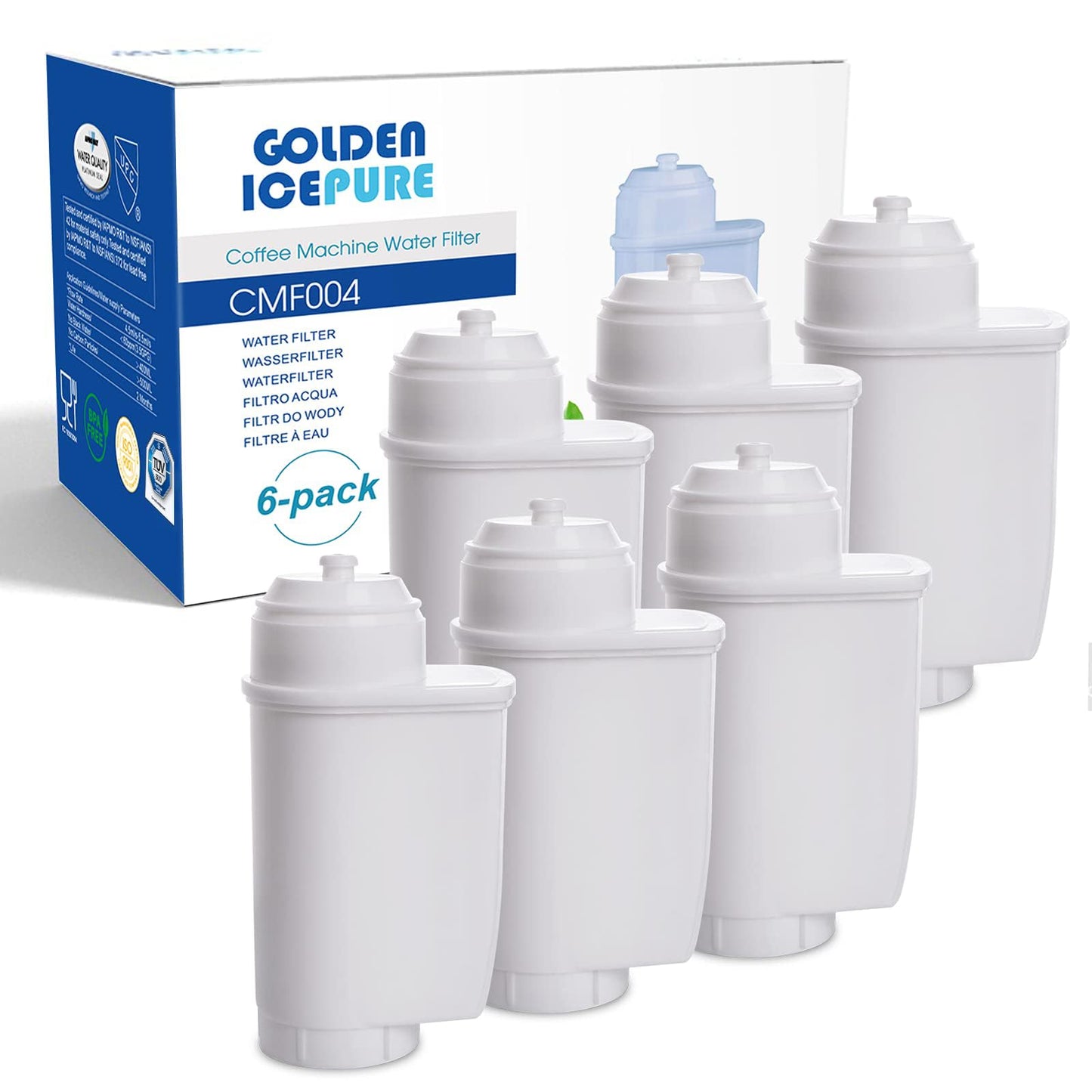 Wasserfilter für Kaffeevollautomaten, 6 Stück, 6 Stück (1er Pack)