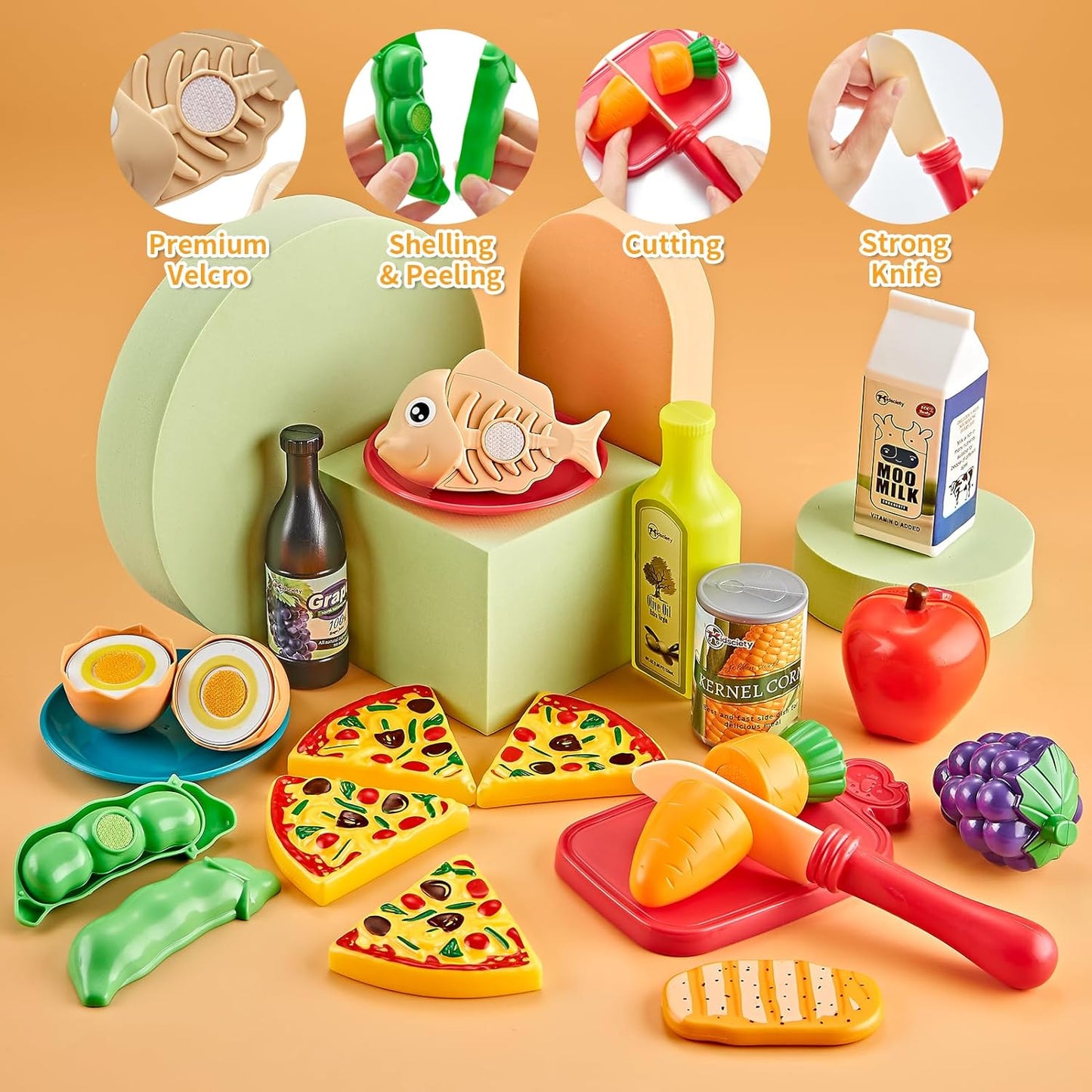 Kinderküche Spielset mit Zubehör (52-teilig)