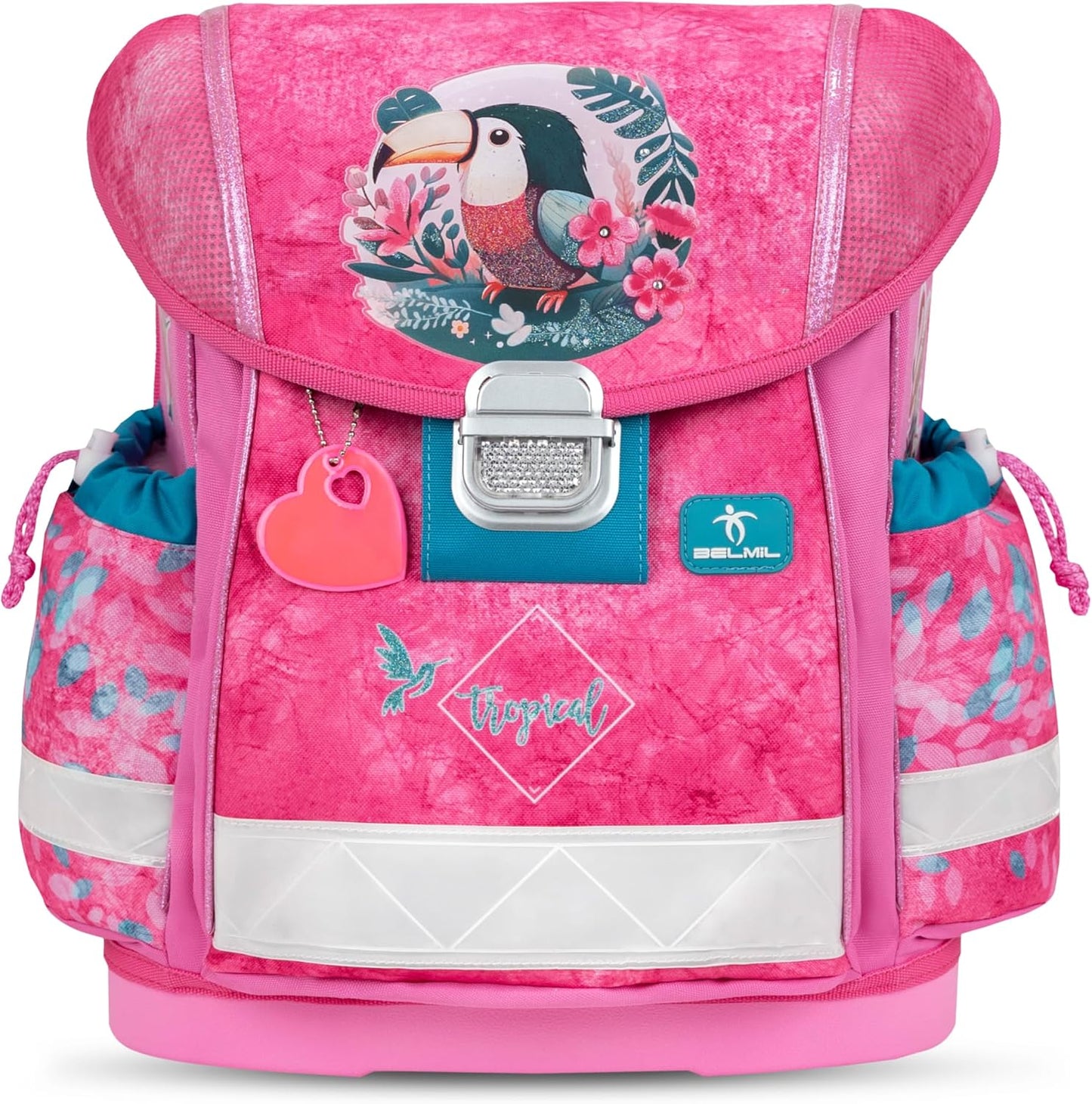 Schulranzen Set 4-teilig Classy (M Tropical Toucan), M Tropical Toucan