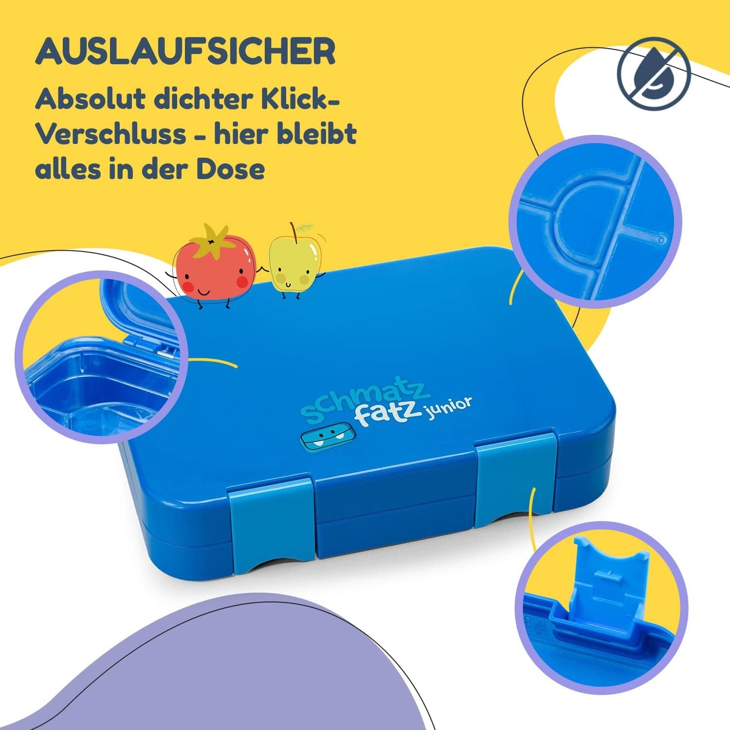 Kinder Brotdose, Blau Junior Brotdose