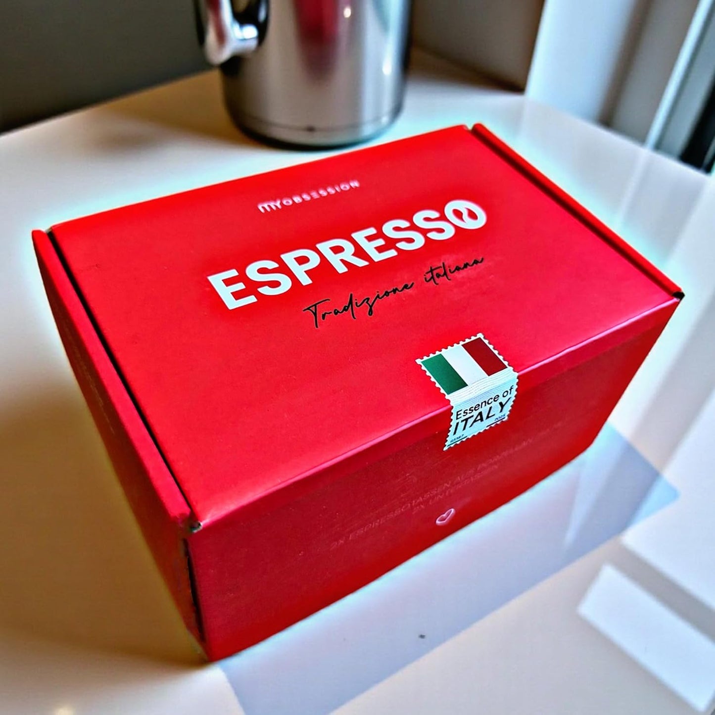 4-teiliges Espressotassen-Set, 2 Tasssen Rot