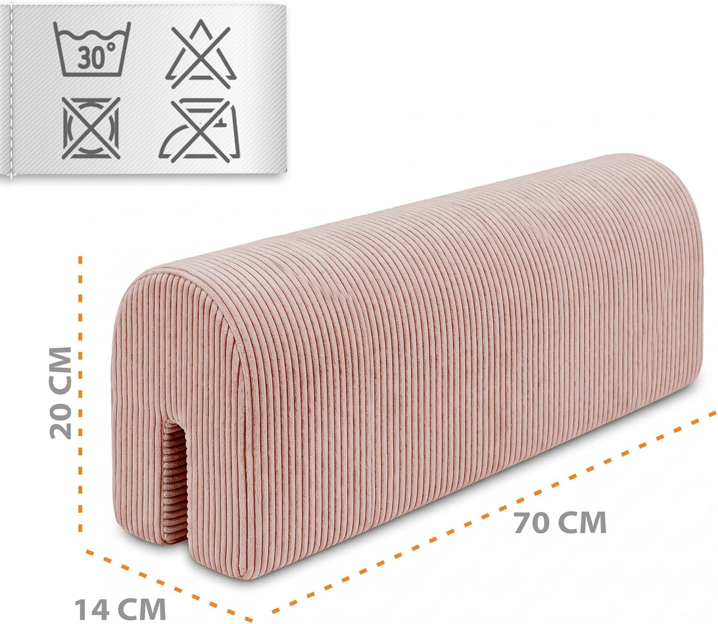 Bettkantenschutz für Kinderbetten, Rosa B 70 cm