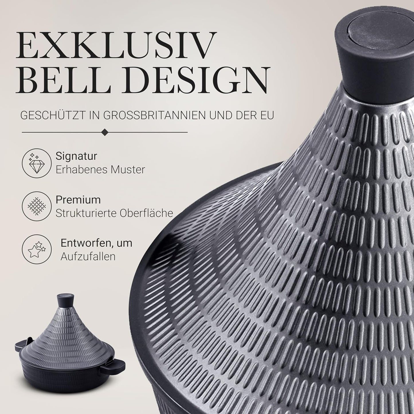 Aluminium Tajine 28cm, kratzfest & langlebig