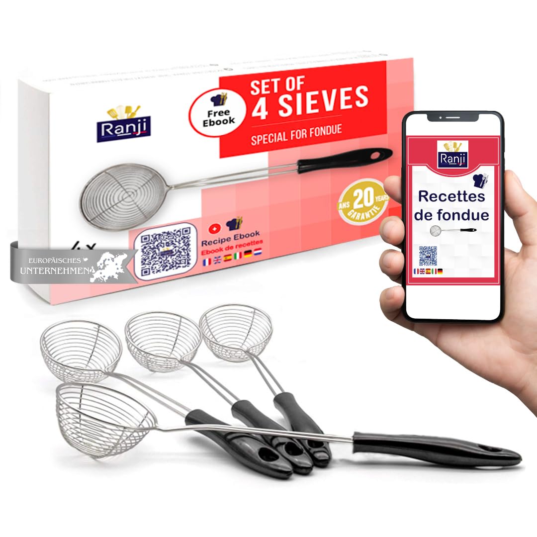 4er-Set Fondue-Sieb, 4 épuisettes
