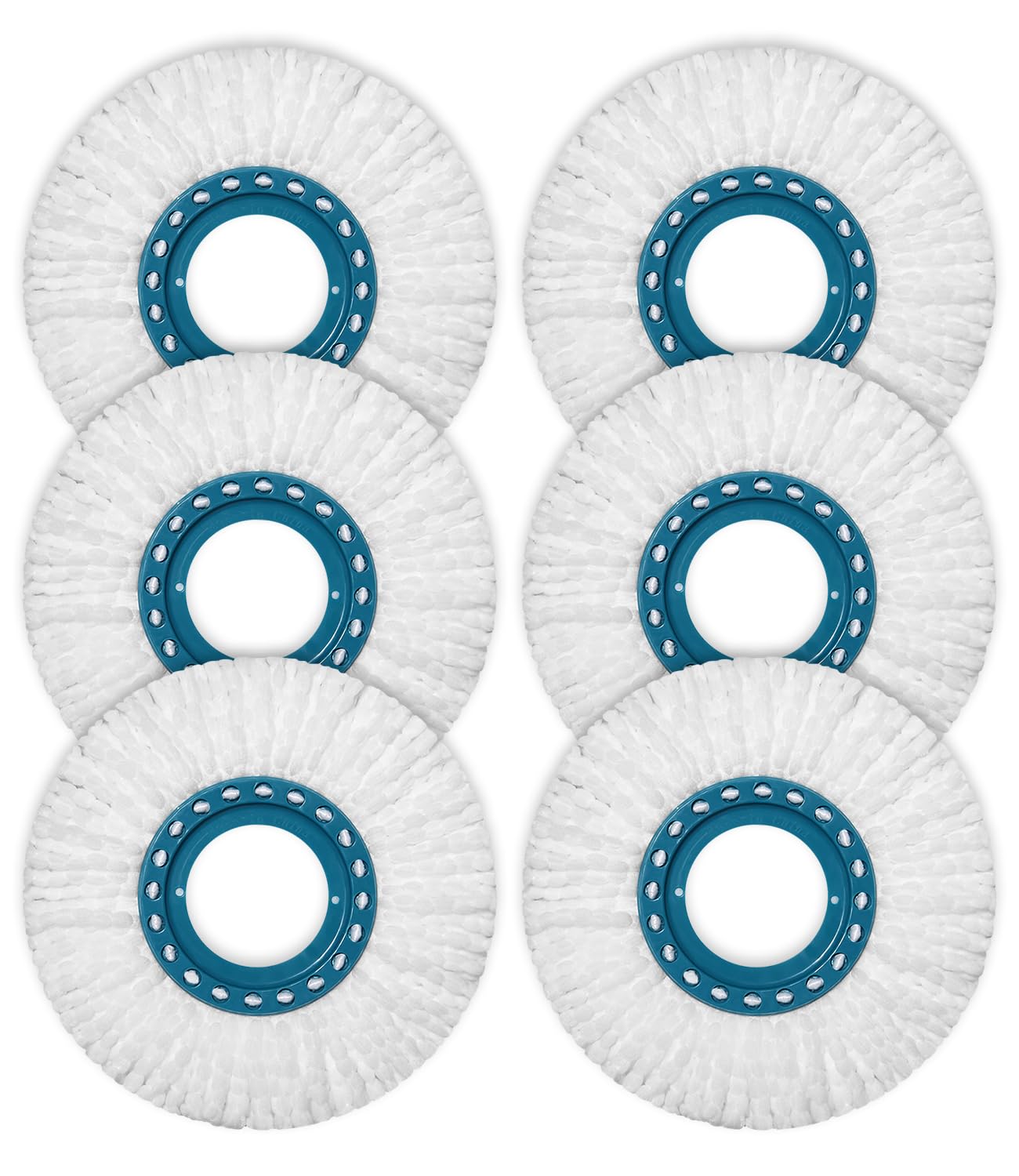 6 Stück Ersatzkopf für Clean Twist Disc Mop
