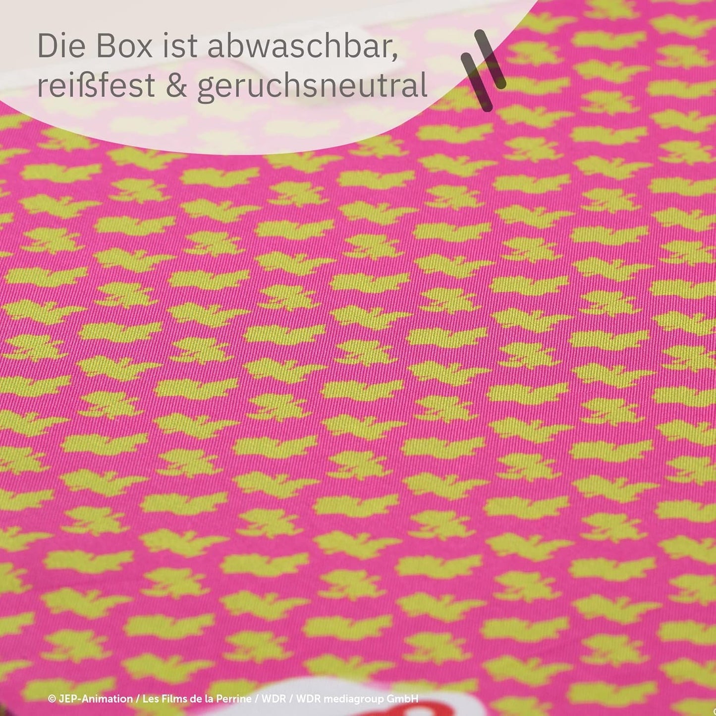 Aufbewahrungsbox mit Bobo Siebenschläfer Streuprint, Pink