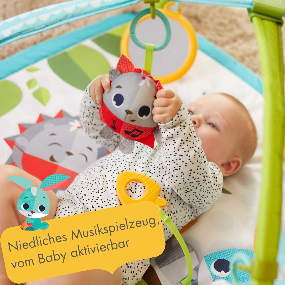 Multifunktionale Krabbeldecke mit verstellbaren Spielbögen, Sunny Day