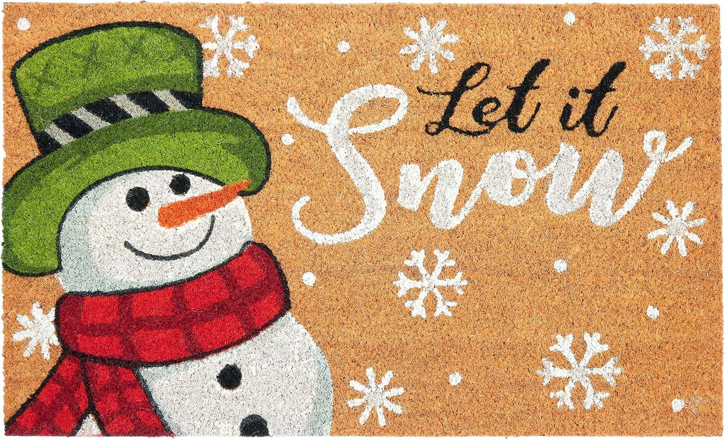Weihnachtsfussmatte Let It Snow, Let It Snow - Schneemann