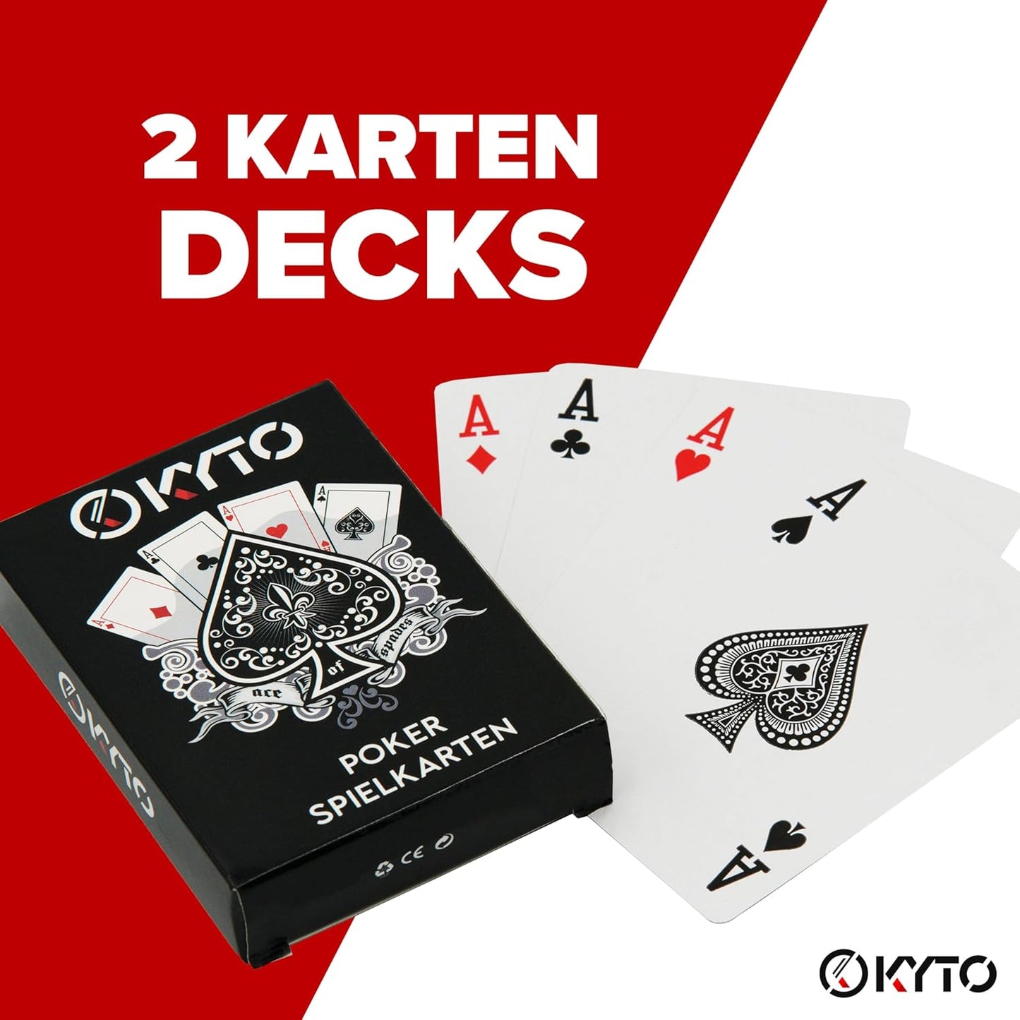 Pokerkoffer Set mit Chips & Matte