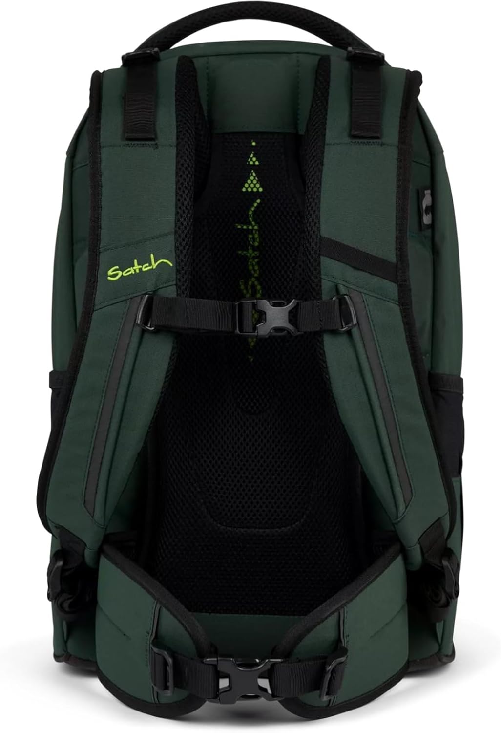 Ergonomisches Schulrucksack-Set (4-teilig) ab 5. Klasse, Green Explorer Set - Dunkelgrün Einheitsgröße