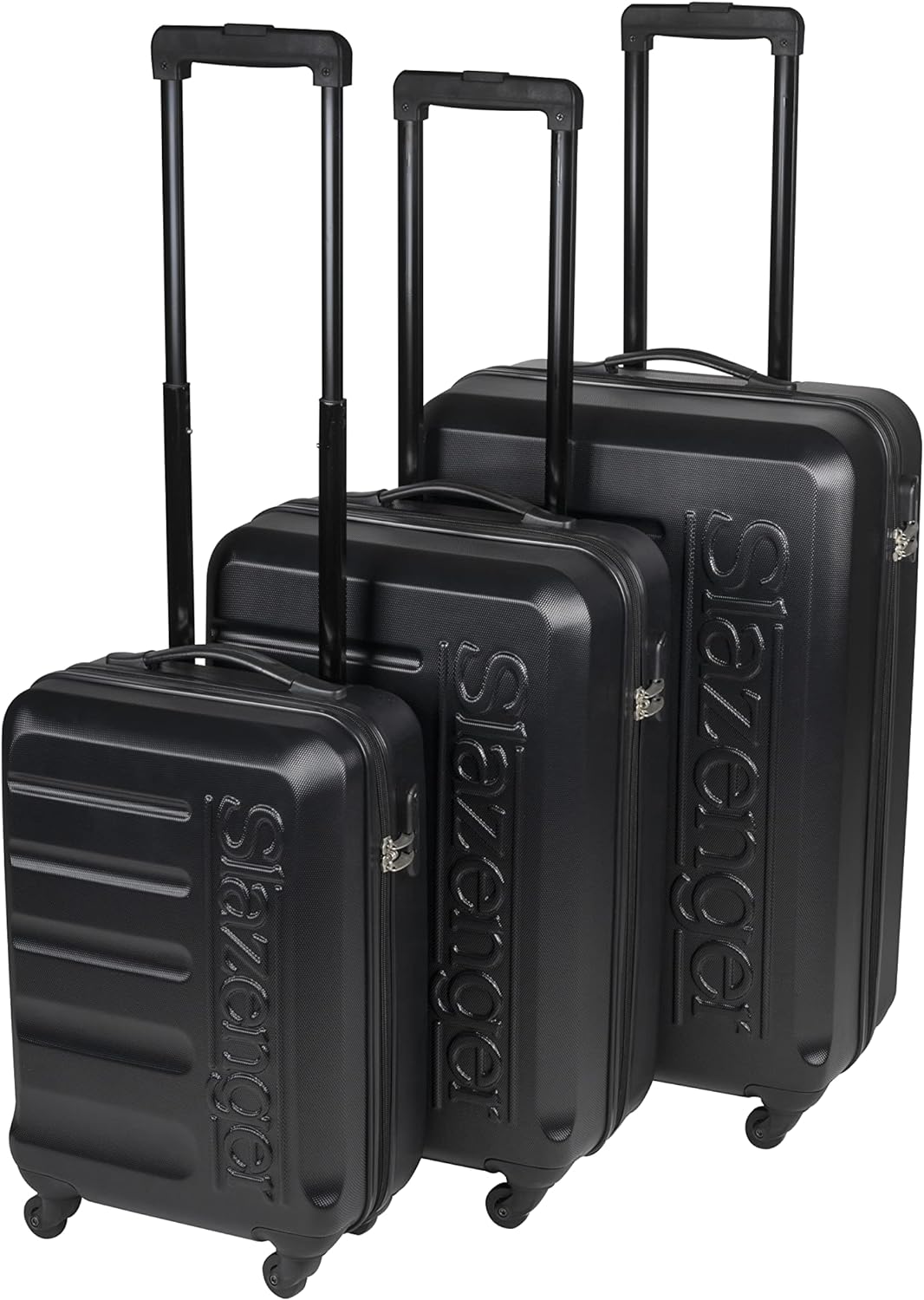Trolley Set 99762, 3-Teilig Schwarz ; Tiefschwarz