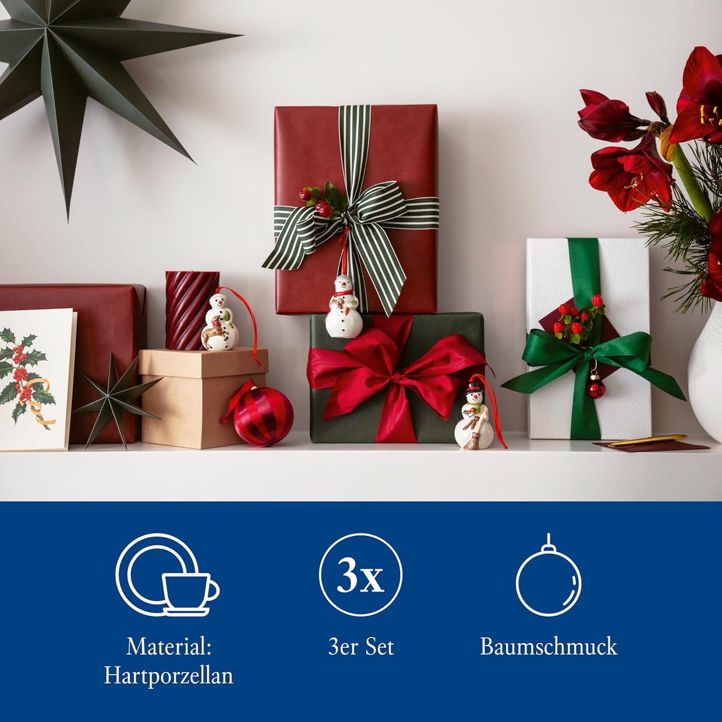 Nostalgic Ornaments 3er-Set Schneemänner
