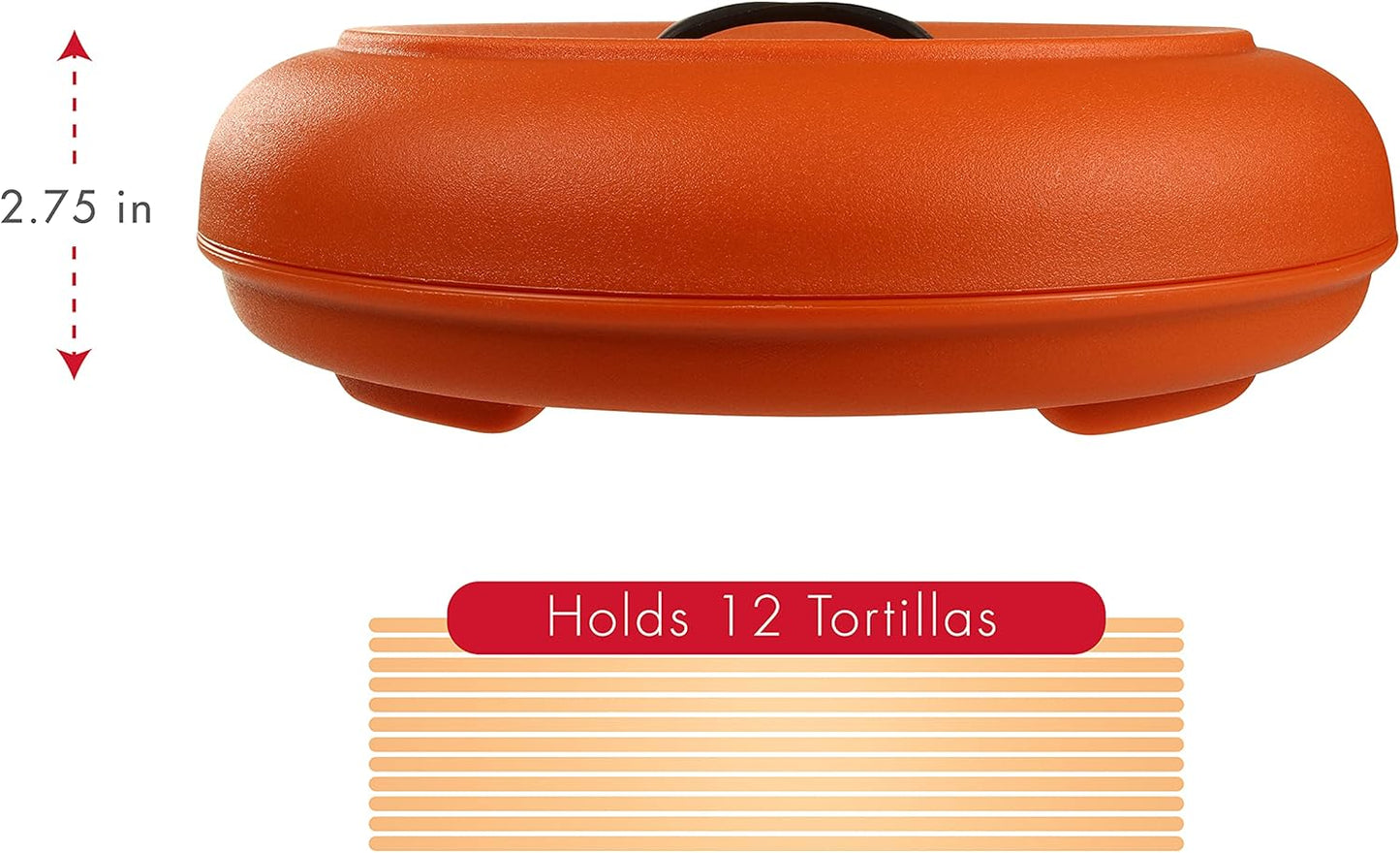 Tortilla-Wärmer für Mikrowelle, XL Terrakotta