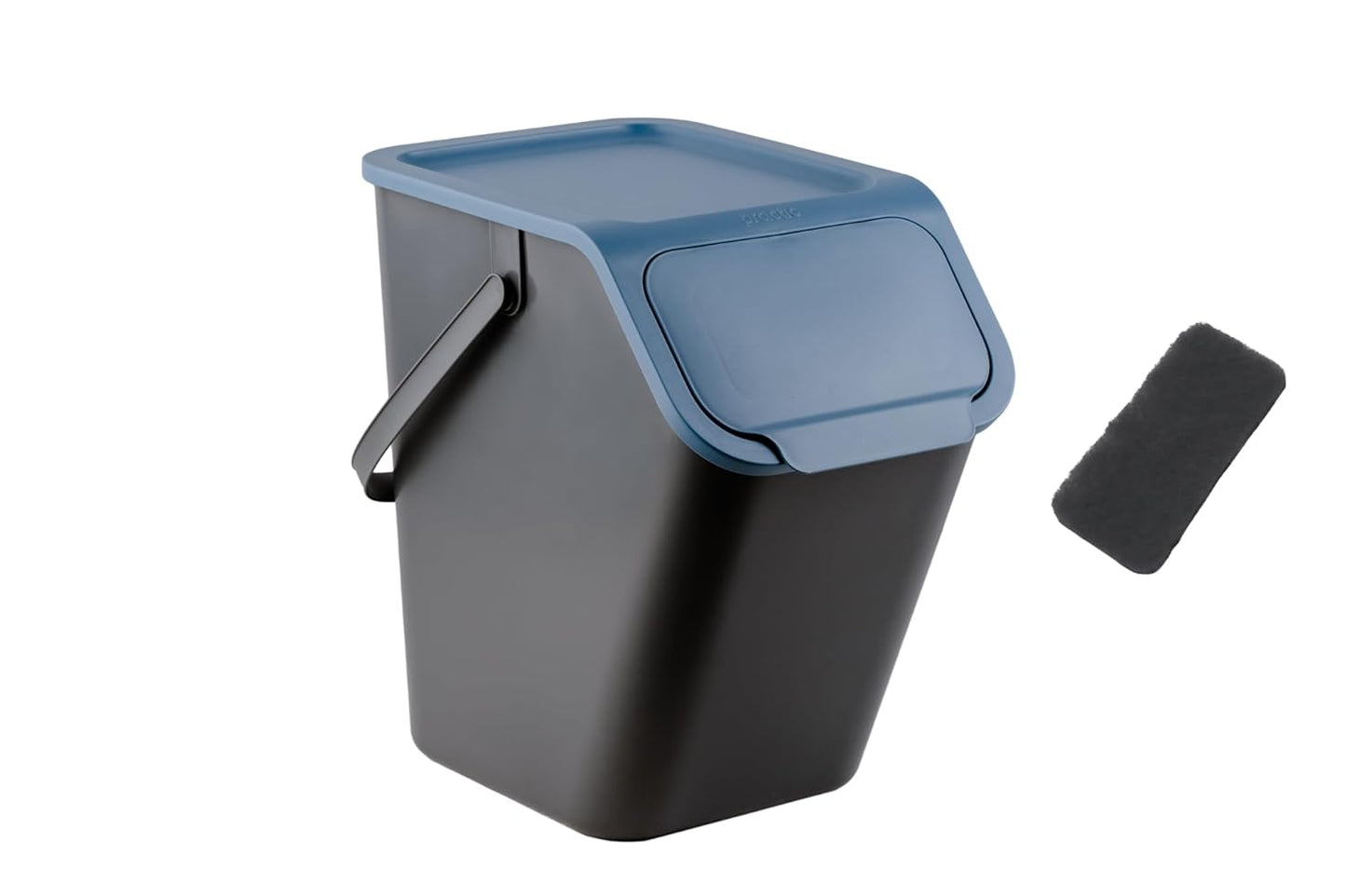 Mülleimer mit Kohlefilter, Blau mit Kohlefilter