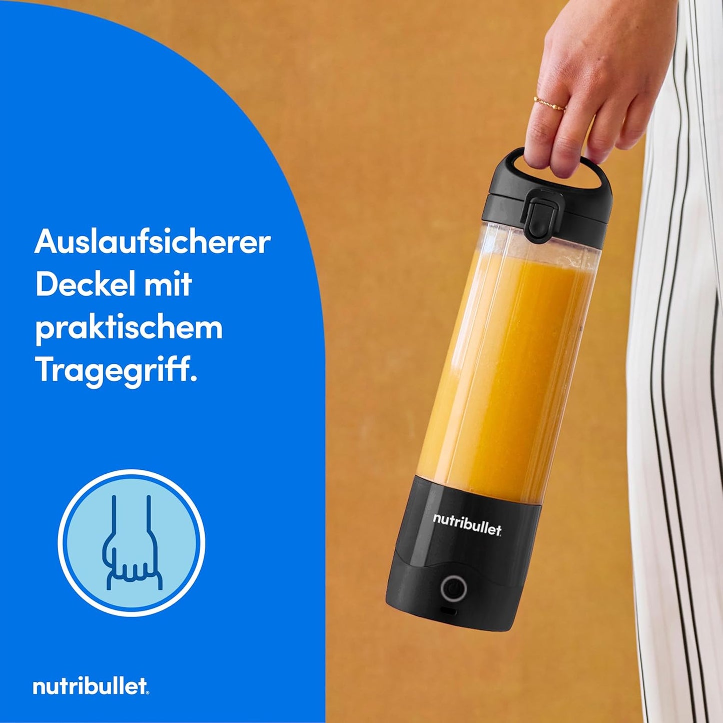 Tragbarer Mini-Mixer, 475 ml Schwarz
