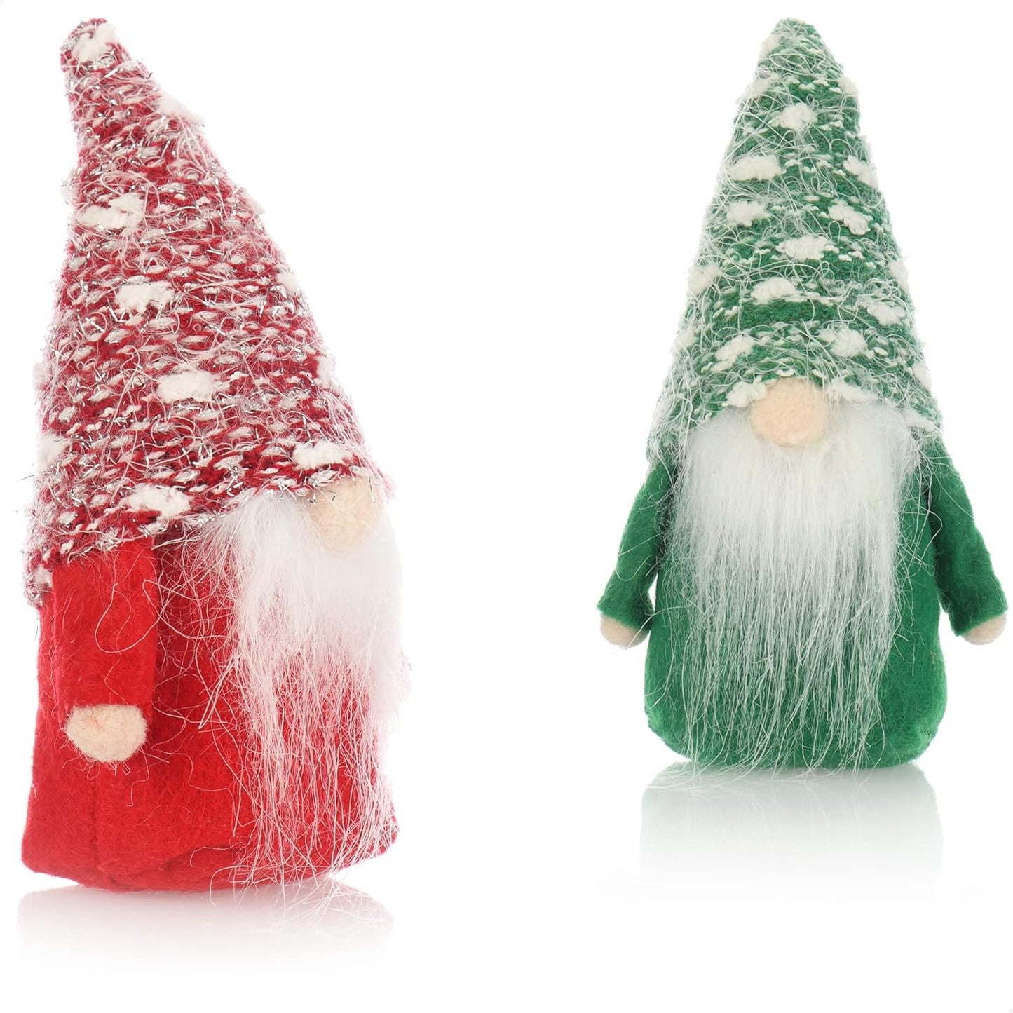 Weihnachts-Wichtel, grau. rosa. beige. rot. grün. braun, 6 Stück
