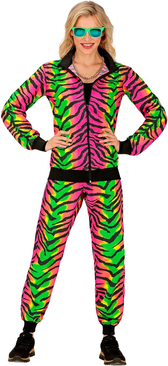 80er Jahre - Tiger Trainingsanzug, S Regenbogen - Rosa