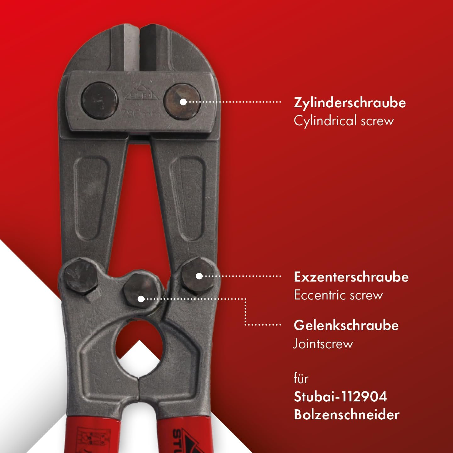 Ersatzkopf für Stubai Bolzenschneider, Ersatzkopf 780 mm Bolzenschneider