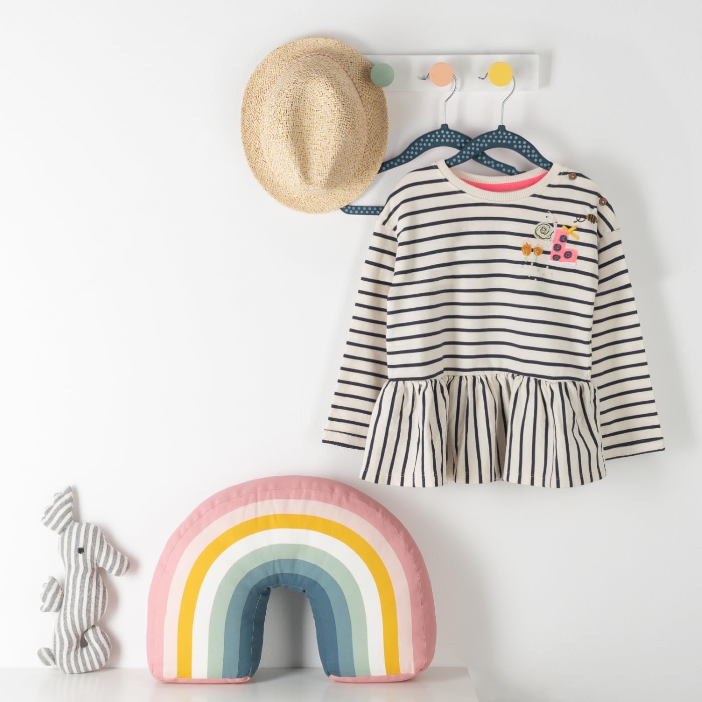 30-teiliges Kinderkleiderbügel Set, 30 Stück Dunkelblau Gepunktet