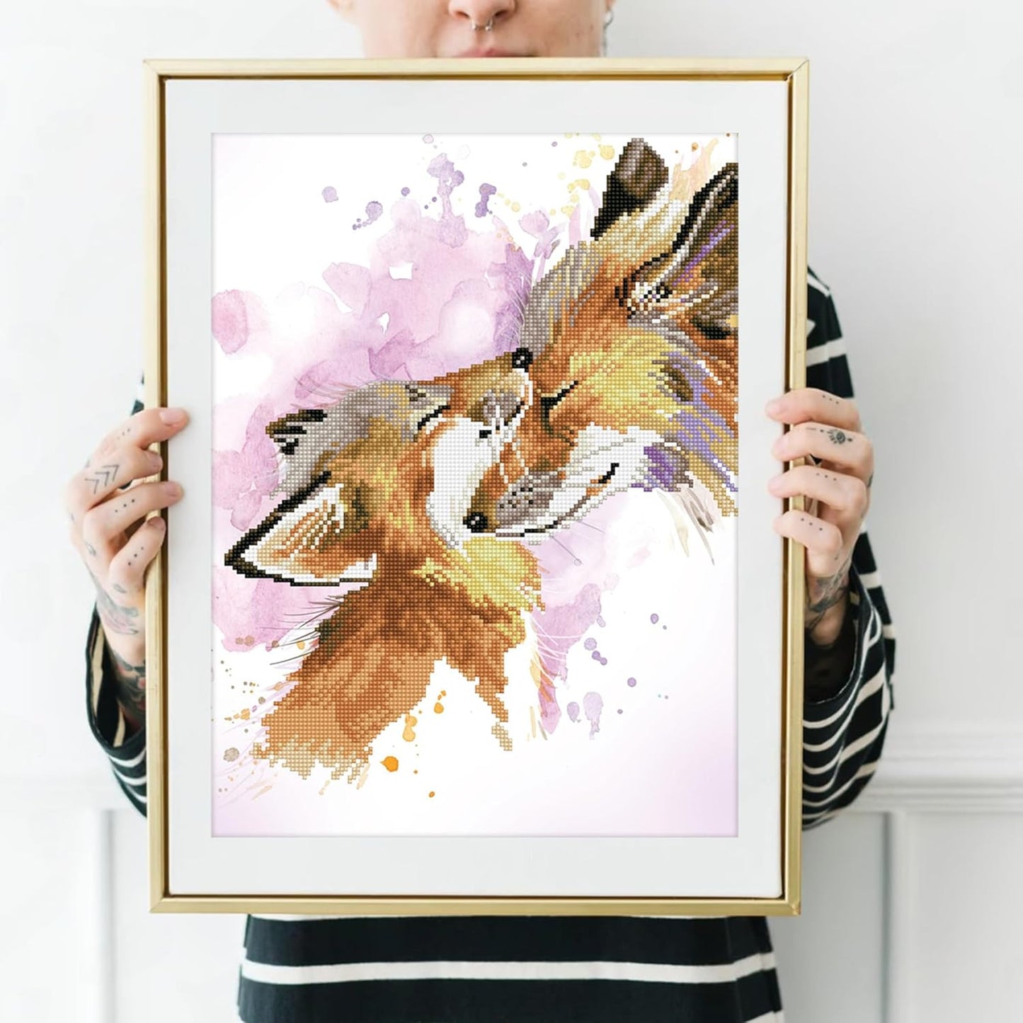 5D Diamond Painting Set Fuchs, Fuchs Glückseligkeit