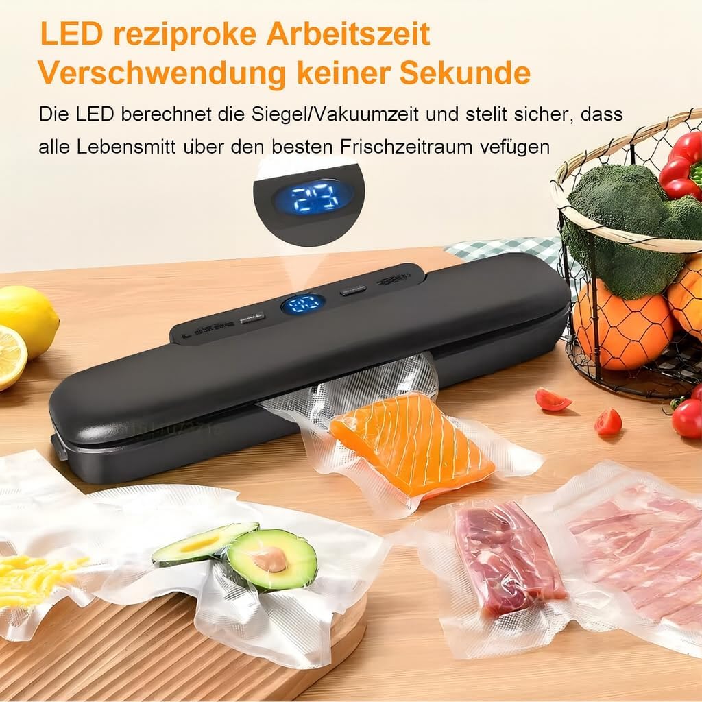 Automatisches Vakuumiergerät FK-7912, Schwarz