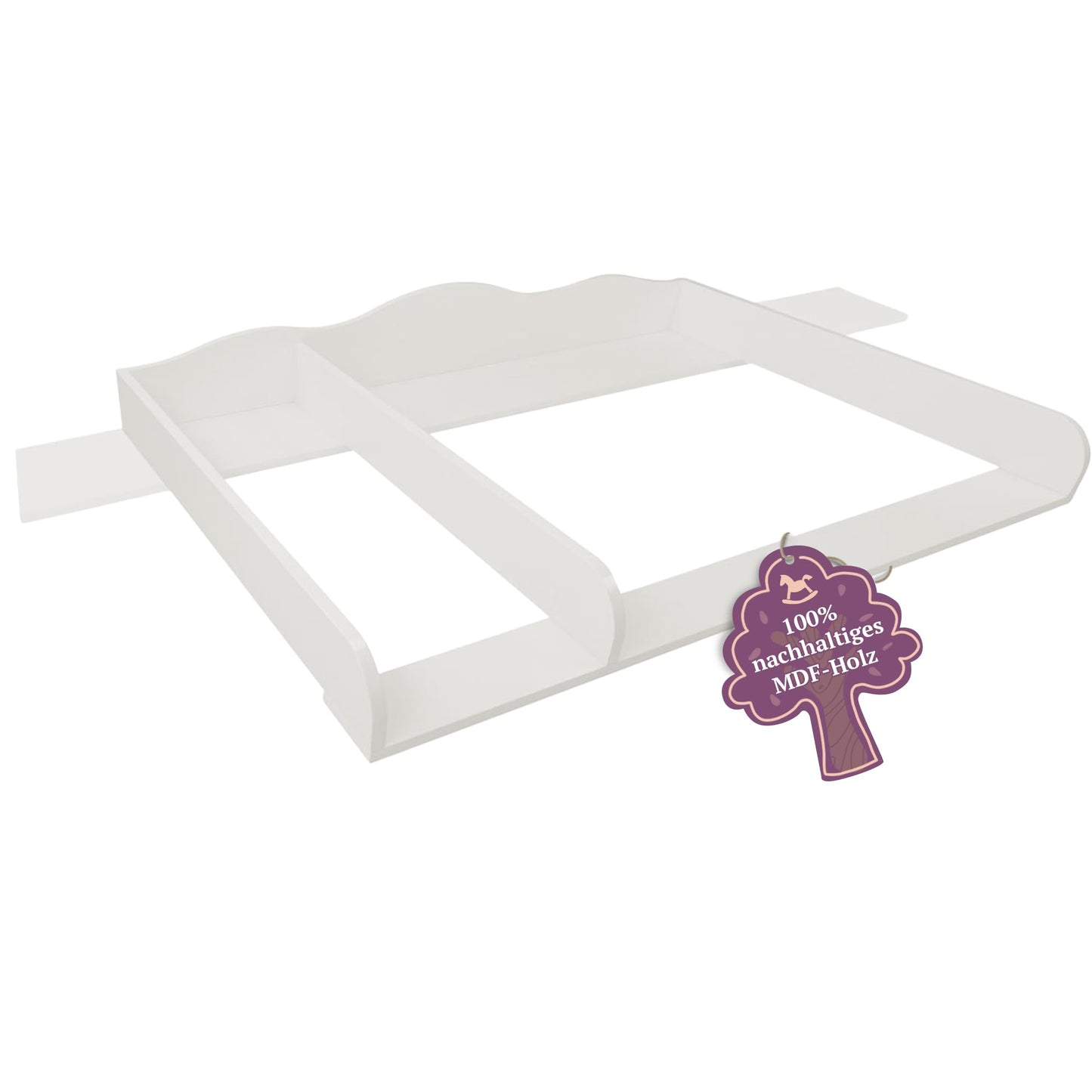 Wickelaufsatz für IKEA Kommode mit Trennfach, Wolke + Trennfach + Blende 160 cm