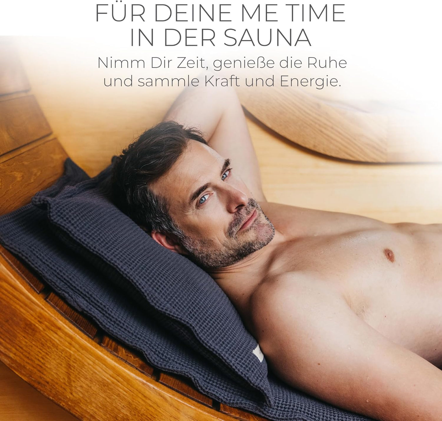 Sauna-Matte & Kissen-Set, Anthrazit