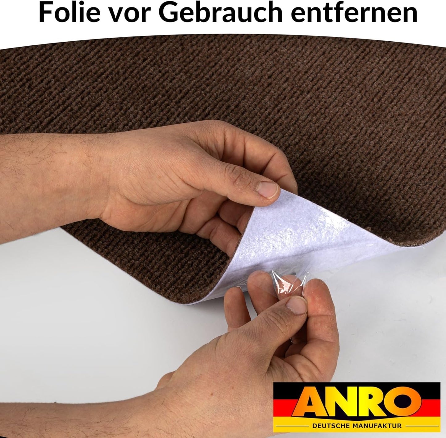 Runde Bodenschutzmatte für Bürostuhl, Rund 150 cm Schoko