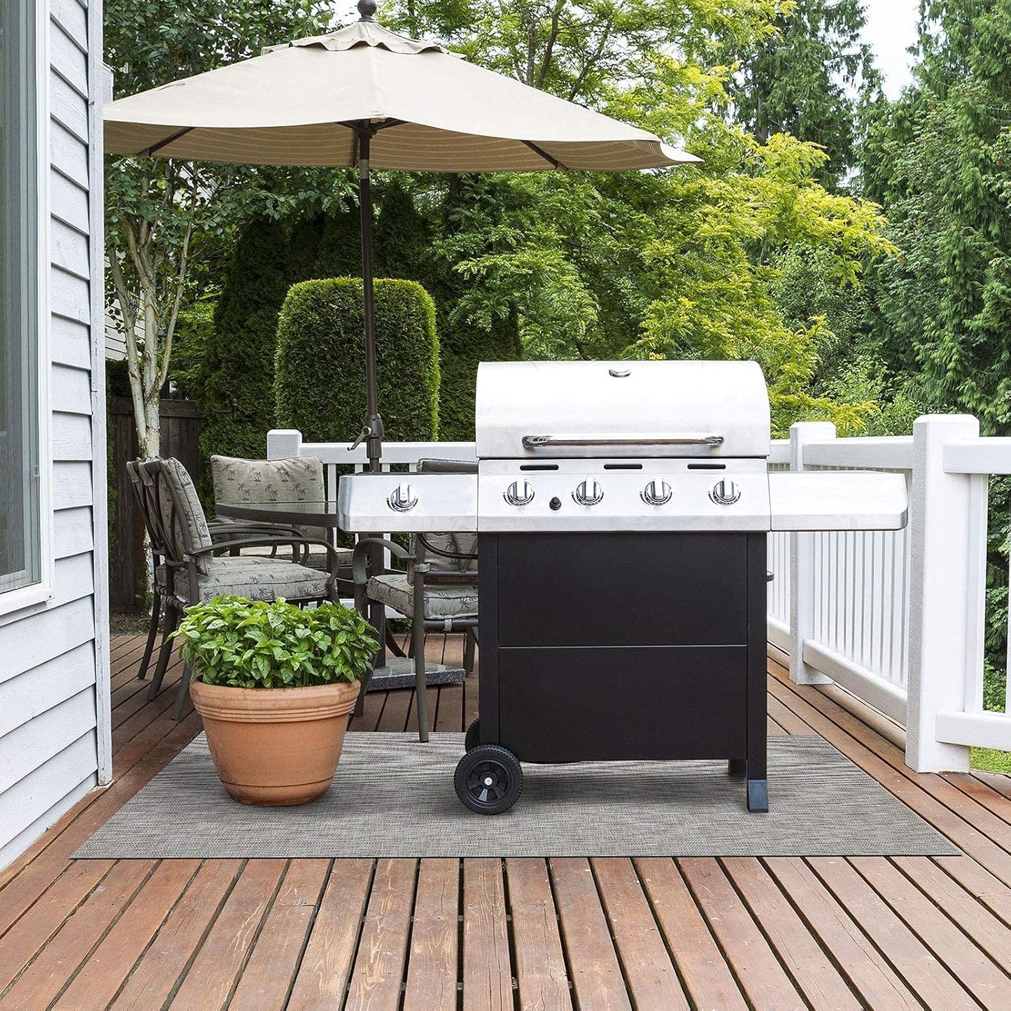 Grillteppich für Gas- und Holzkohlegrills, 90 x 180 cm Matera