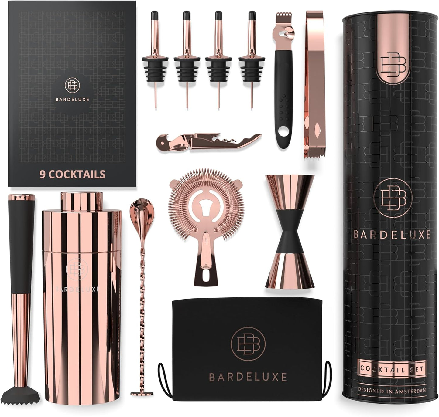 Cocktail-Set, Roségold