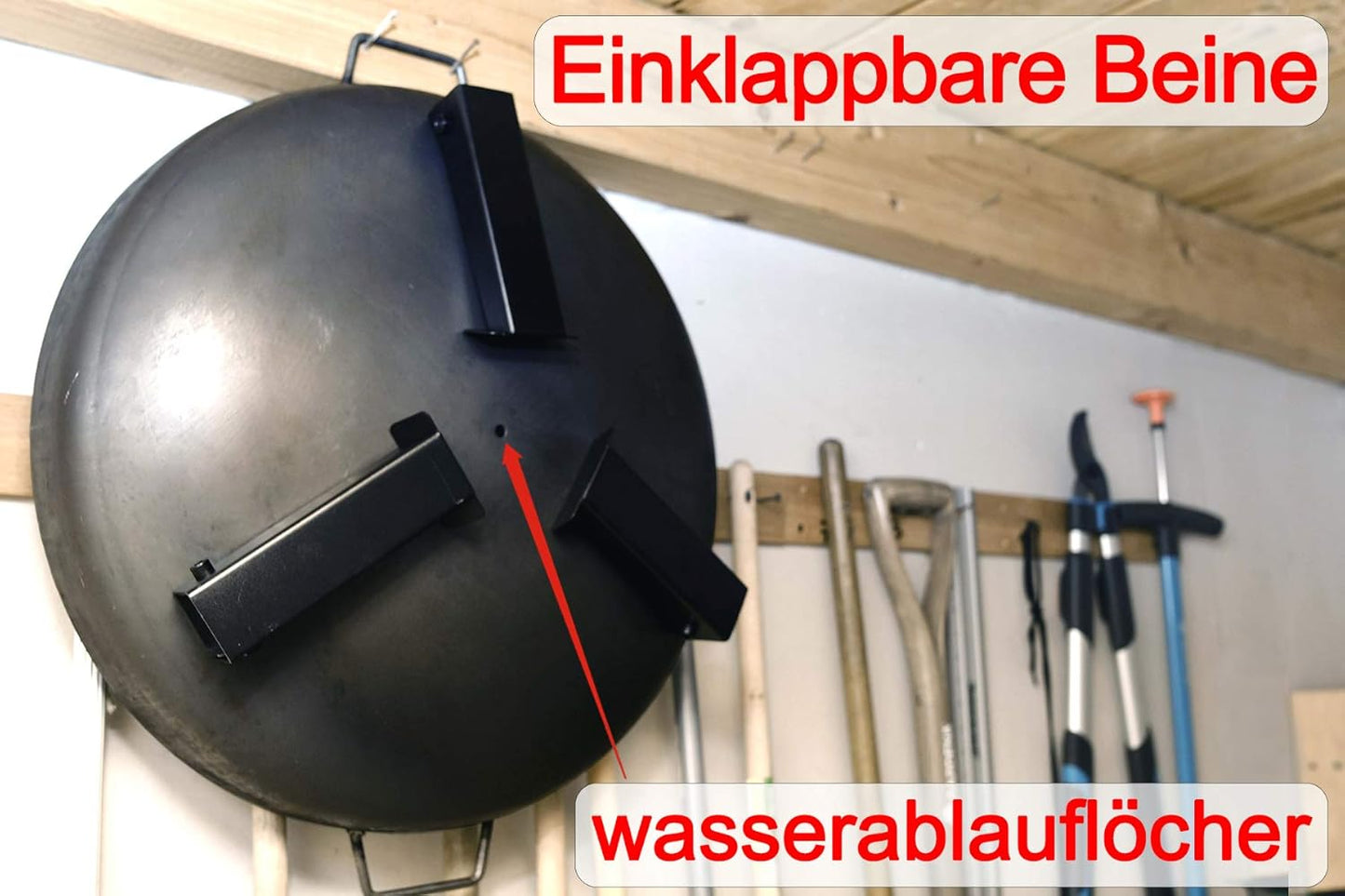 Feuerschale mit klappbaren Beinen, Feuerschale Ø80cm