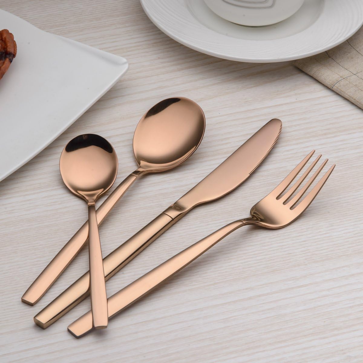 Besteckset für 6 Personen (24-teilig), Roségold 5. Roségold