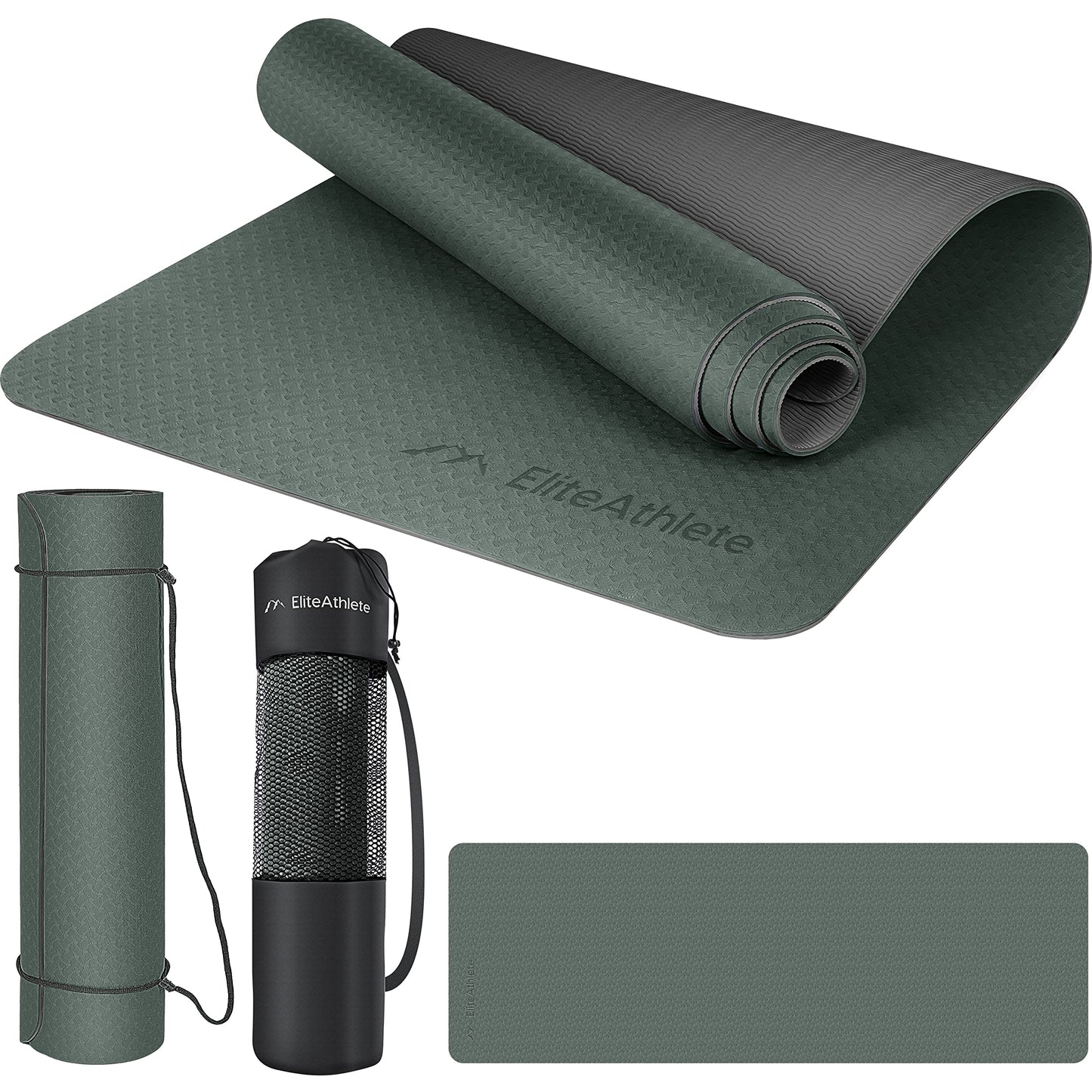 Rutschfeste Yogamatte, Deep Forest - Dark Dun