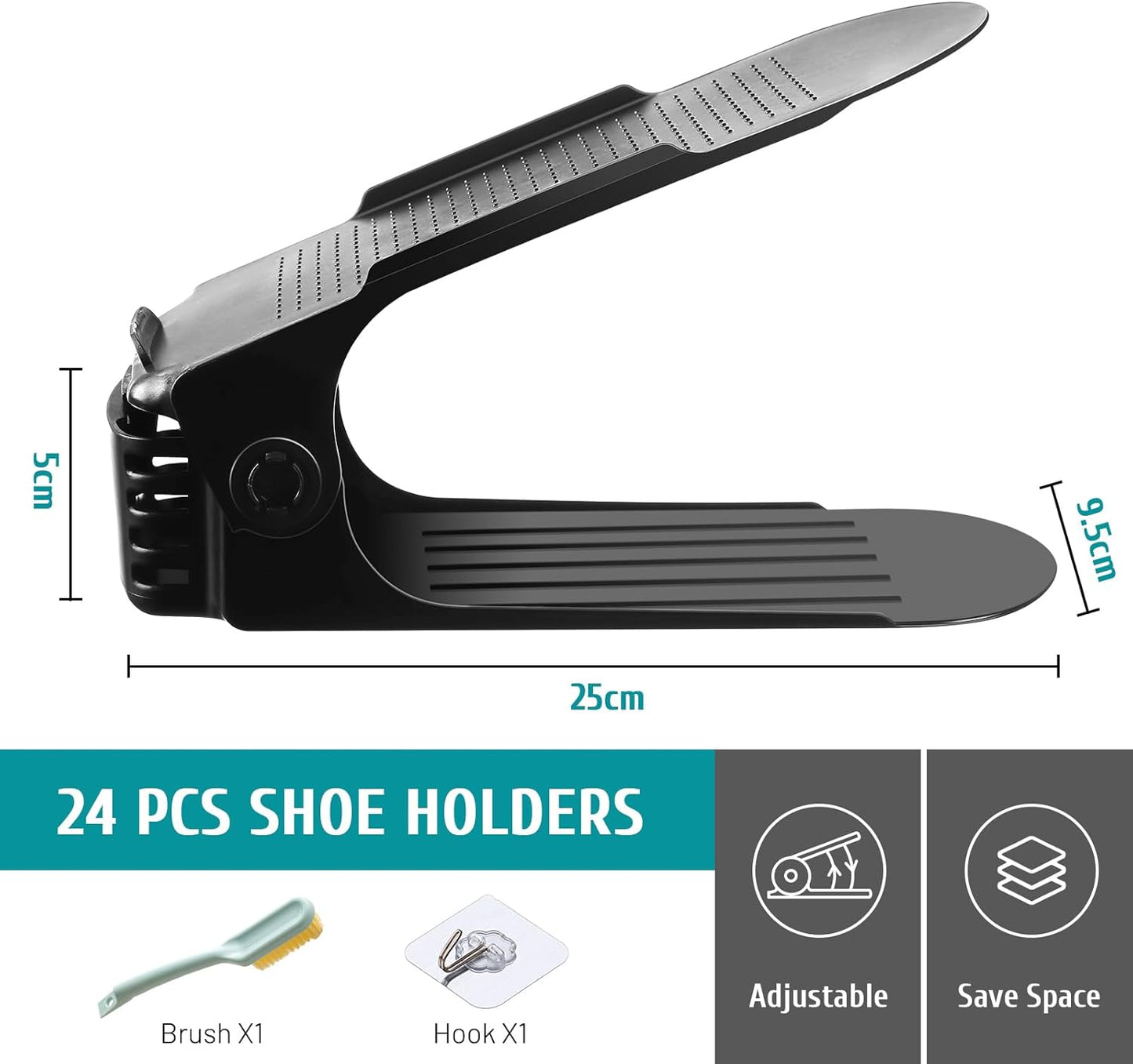 Einstellbare Schuhstapler-Set (24 Stück)