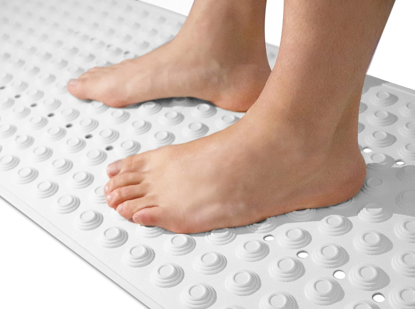 Rutschfeste Badewannenmatte Schimmelresistent 104x40cm, 104 x 40 cm (Rechteckig)
