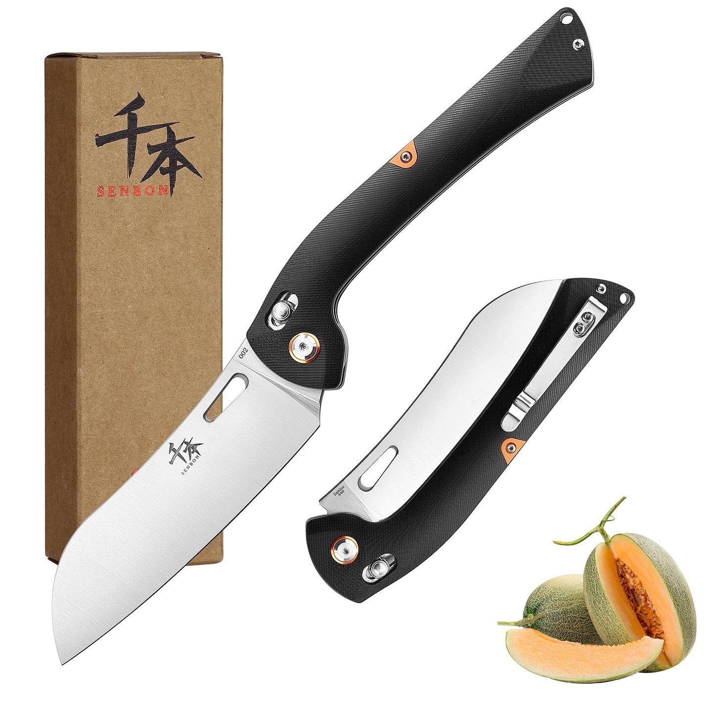 440 Santokmesser mit klappbarem G10 Griff, G10 Santoku