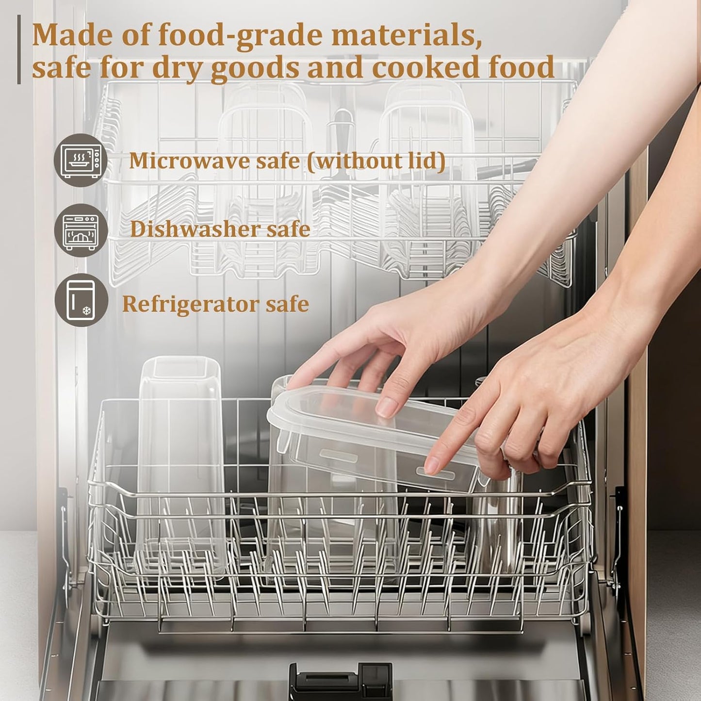6er-Set Vorratsdosen für Spaghetti & mehr, Schwarz 2.8LX6 Stück